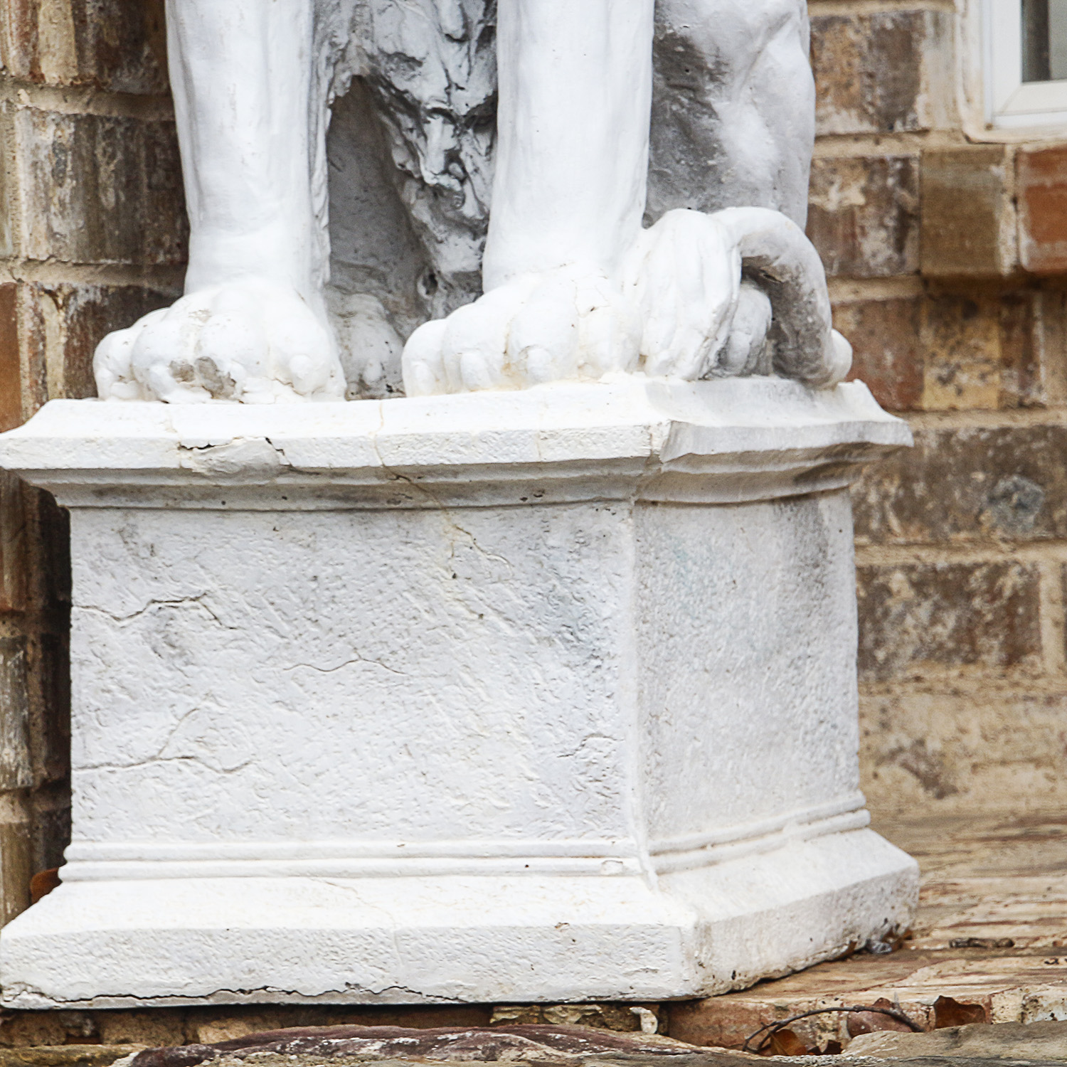 Cast Cement Garden Lion Statues