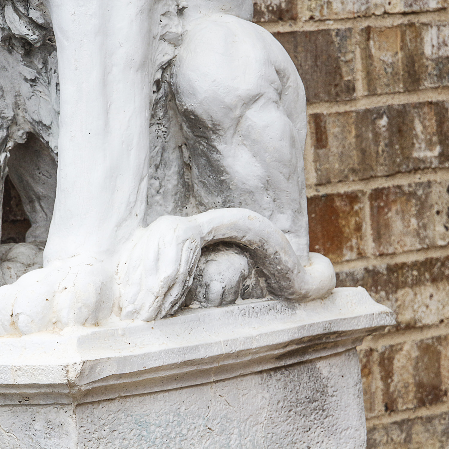 Cast Cement Garden Lion Statues