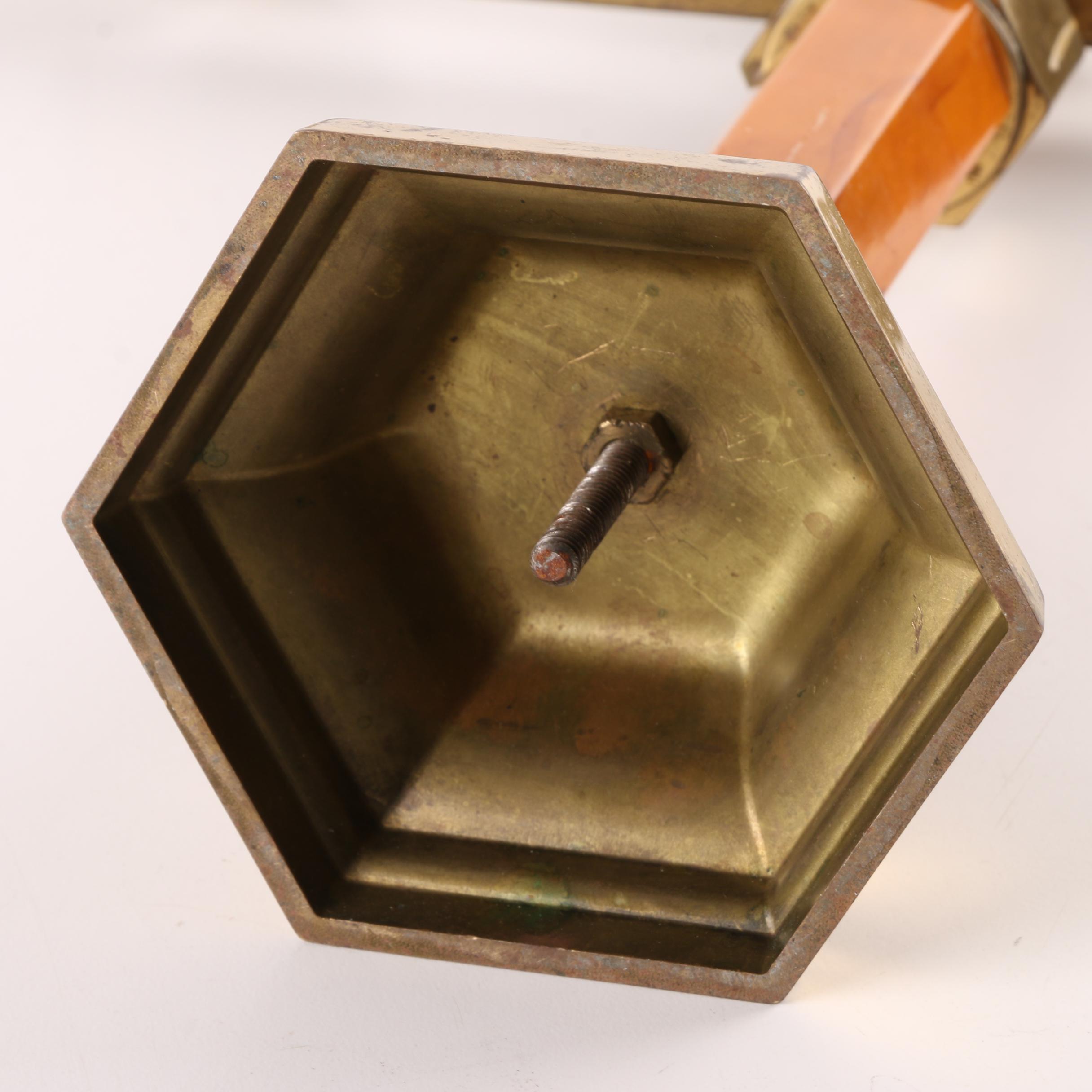 Art Deco Bakelite and Brass Candlestick Holders