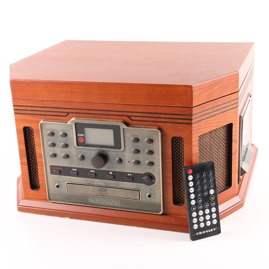 Crosley CD Recorder Turntable and Cassette Player