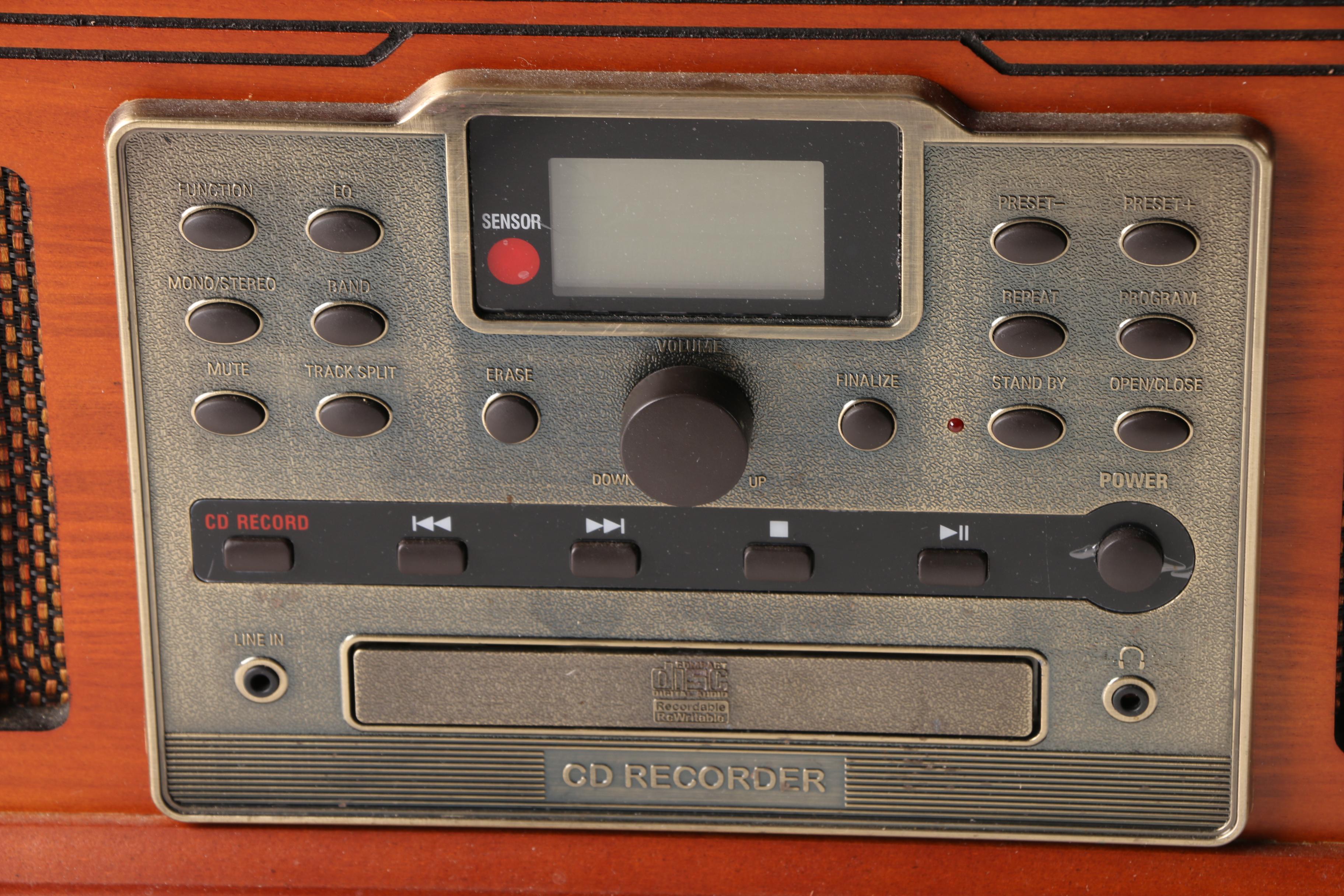 Crosley CD Recorder Turntable and Cassette Player