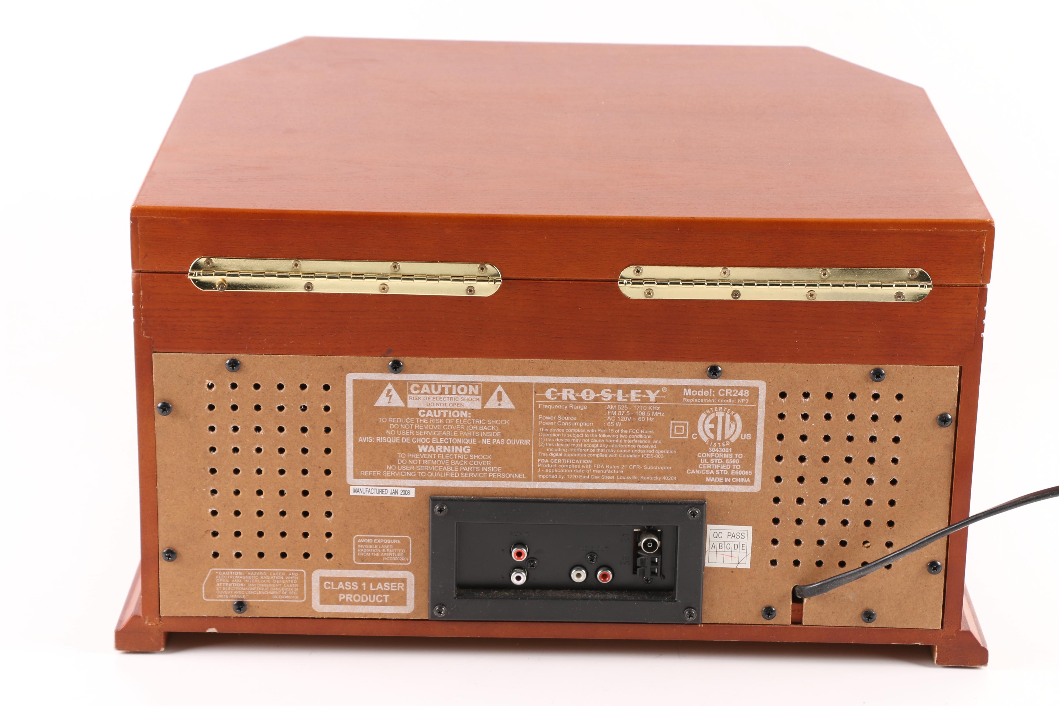 Crosley CD Recorder Turntable and Cassette Player