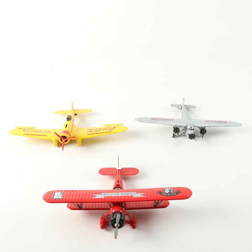 Coca-Cola Miniature Die-Cast Airplanes
