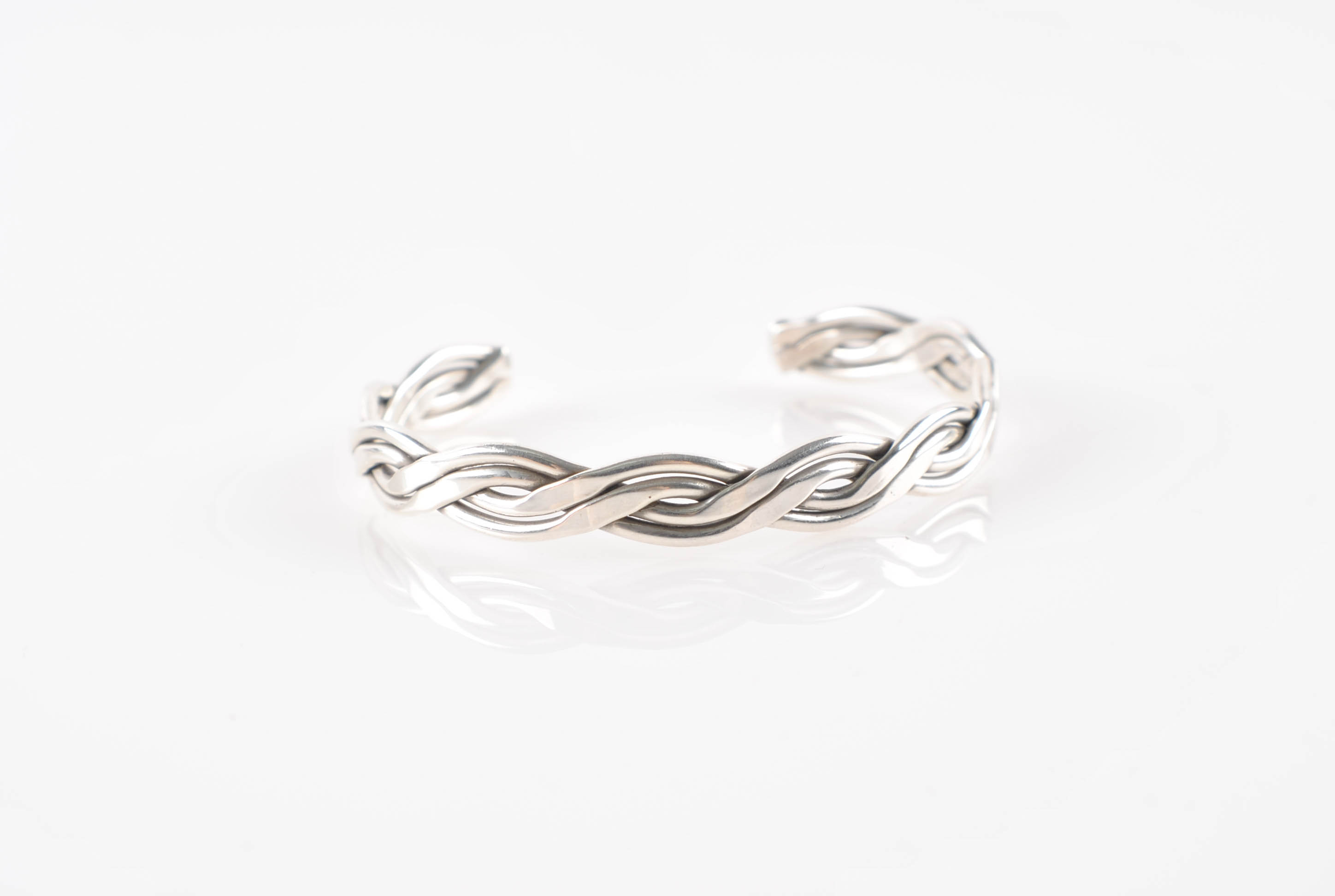 Collection of Vintage Mexican Sterling Bracelets Including Taxco