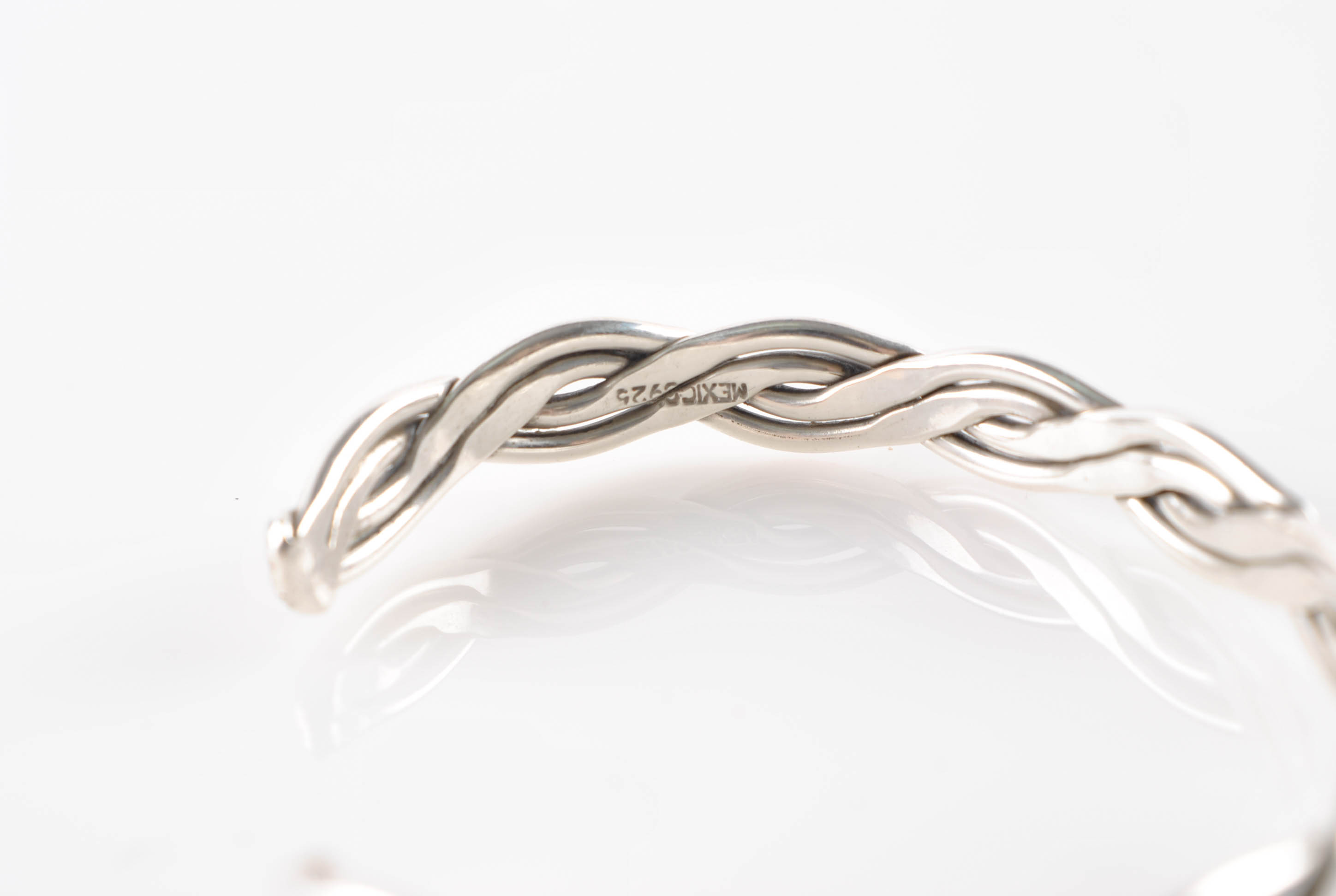 Collection of Vintage Mexican Sterling Bracelets Including Taxco