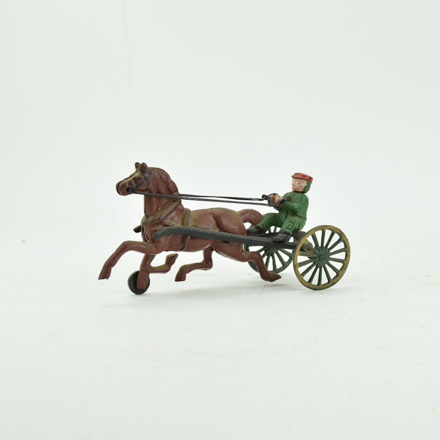 Cast Iron Horse and Buggy Racer