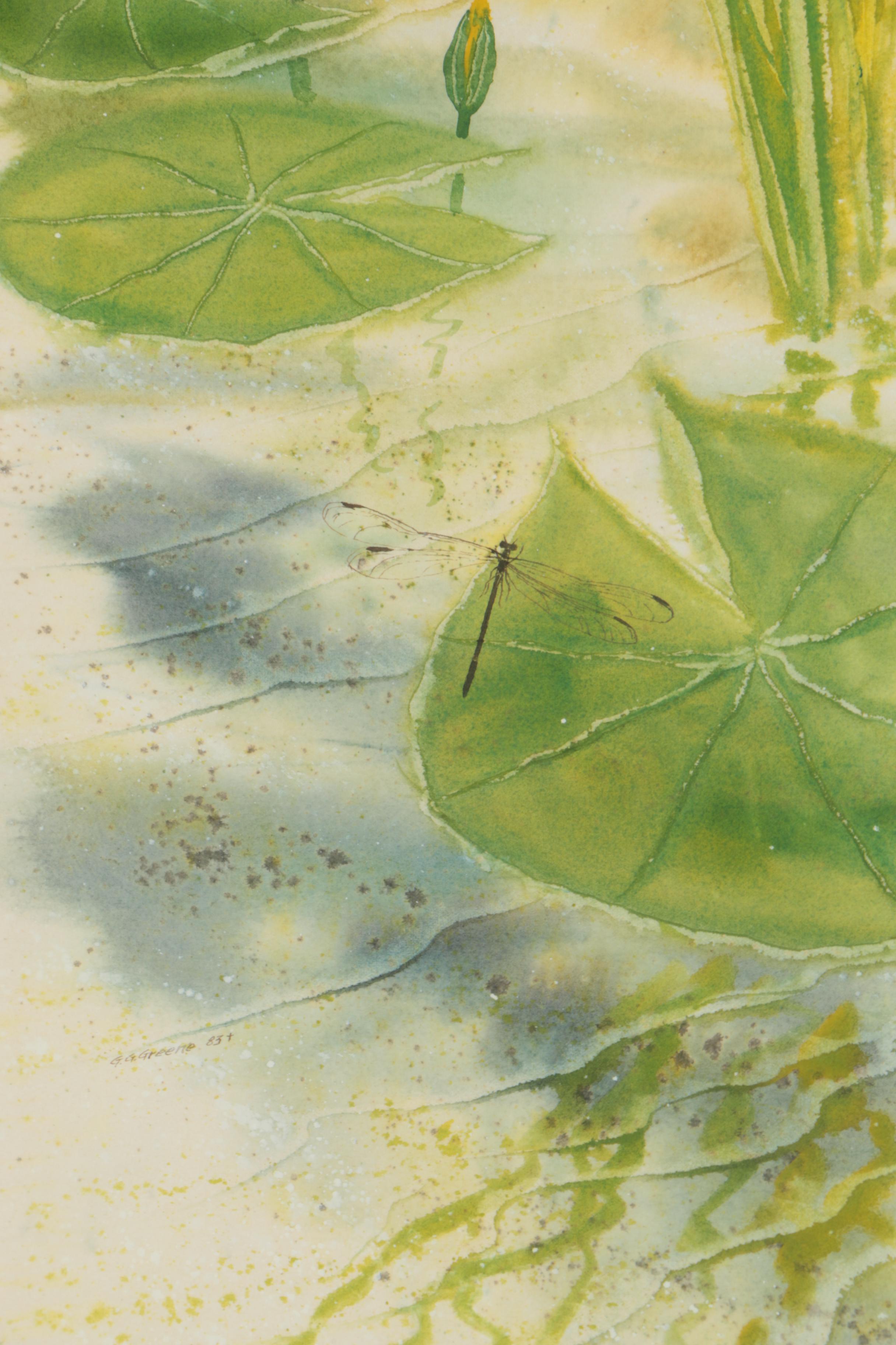 1983 G.G. Greene Watercolor Painting "Dragon's Domain"