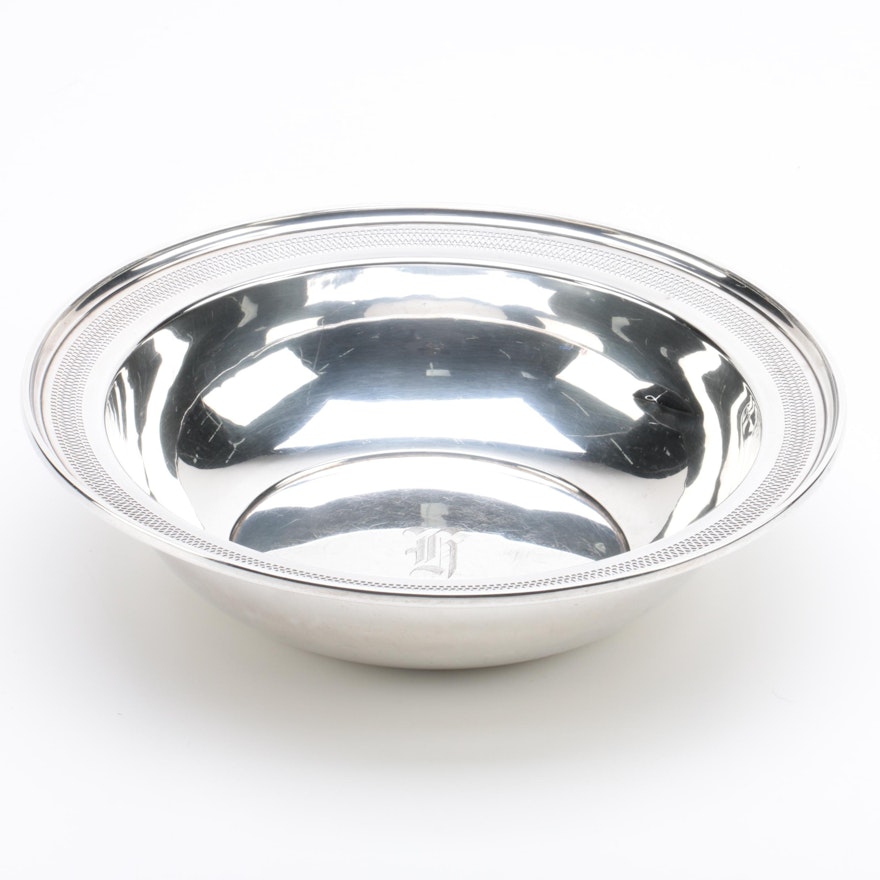 GH French & Company Sterling Silver  Pierced Rim Bowl