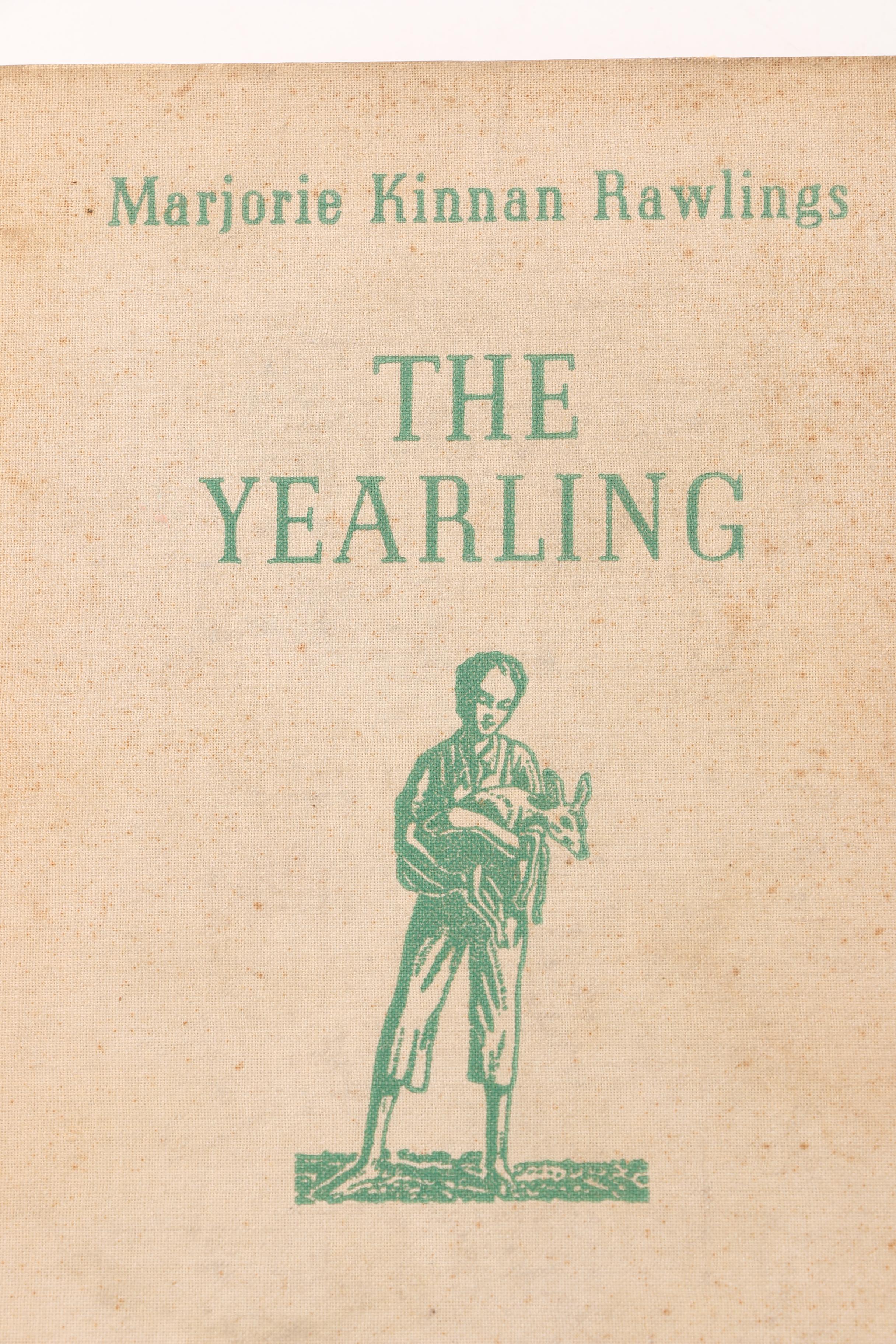 1938 First Edition "The Yearling" By Marjorie Kinnan Rawlings