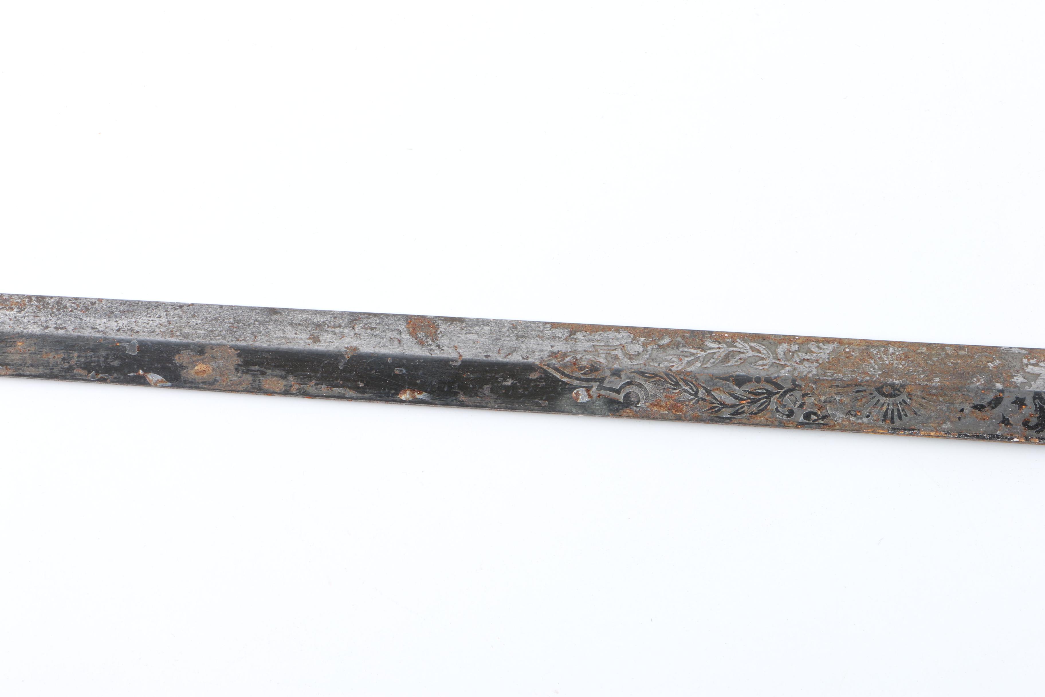 Antique Odd Fellows Presentation Sword and Scabbard by E.A. Armstrong of Detroit