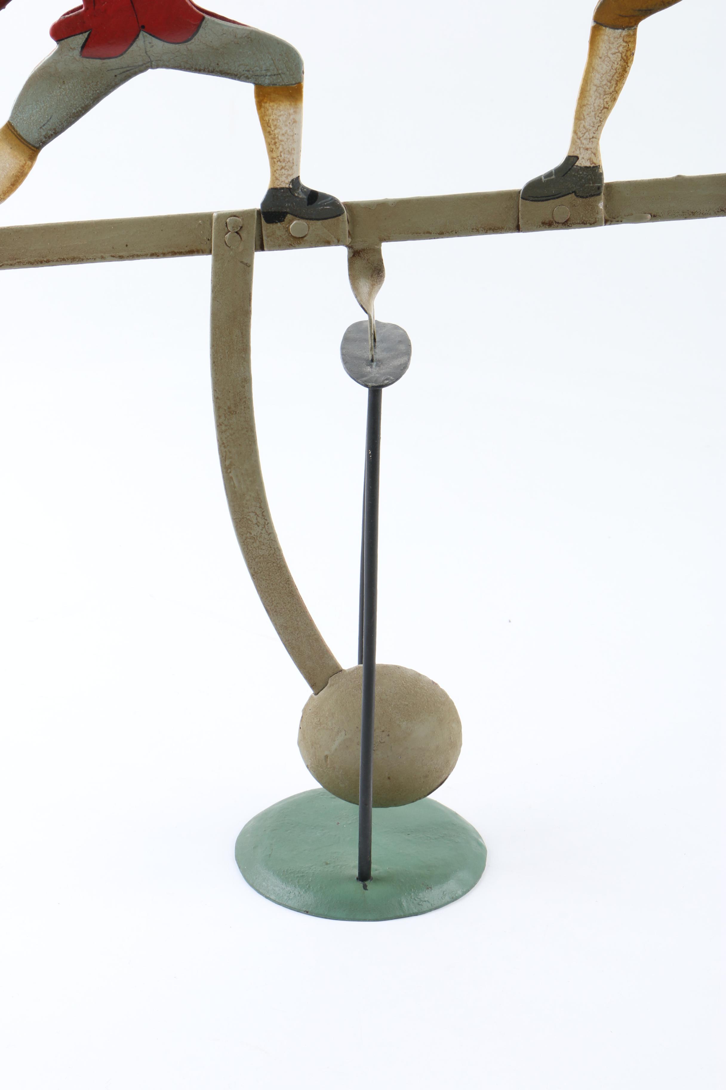 Metal Balancing Toy of Colonial Figures Sword Fighting