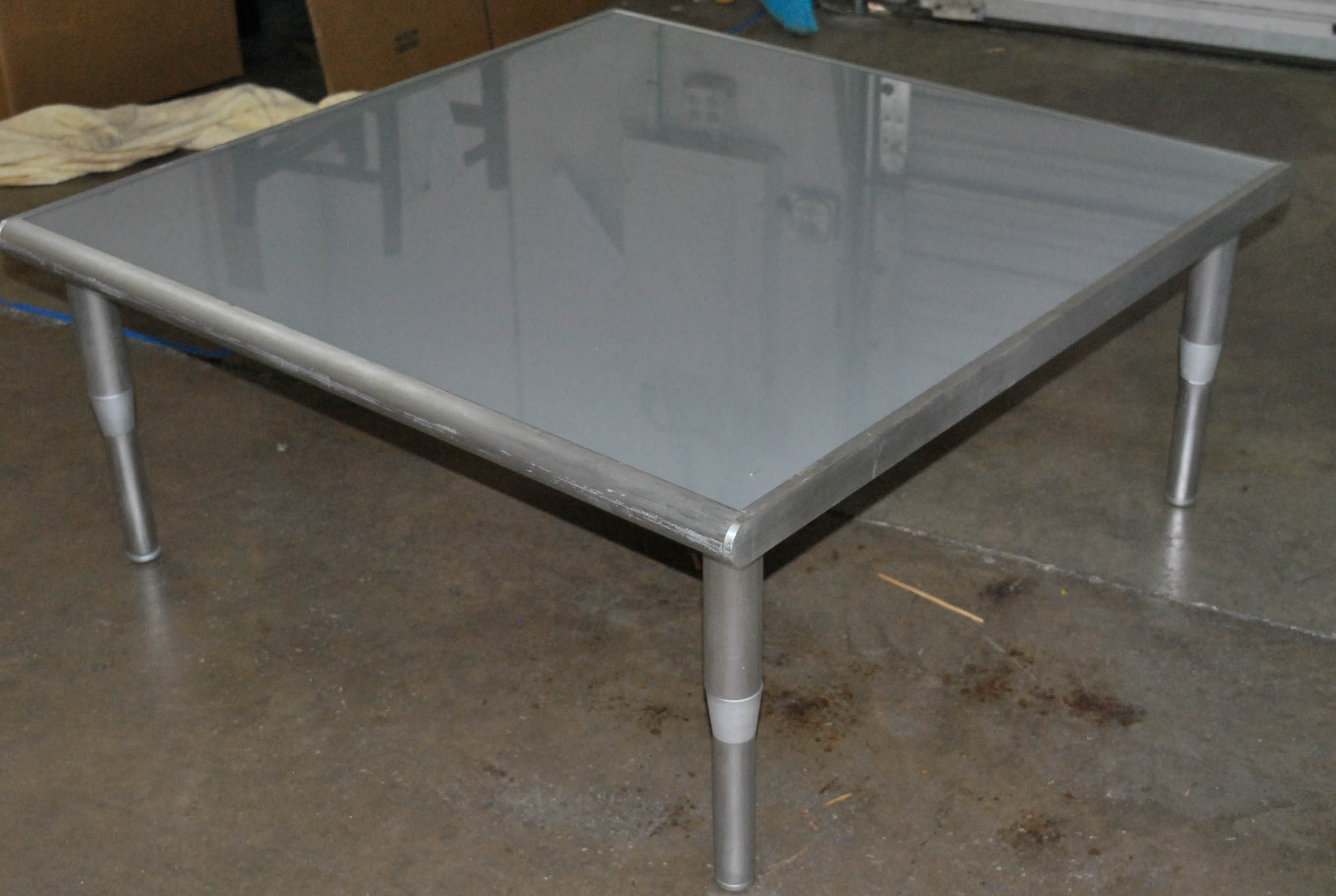 Industrial Style Square Coffee Table