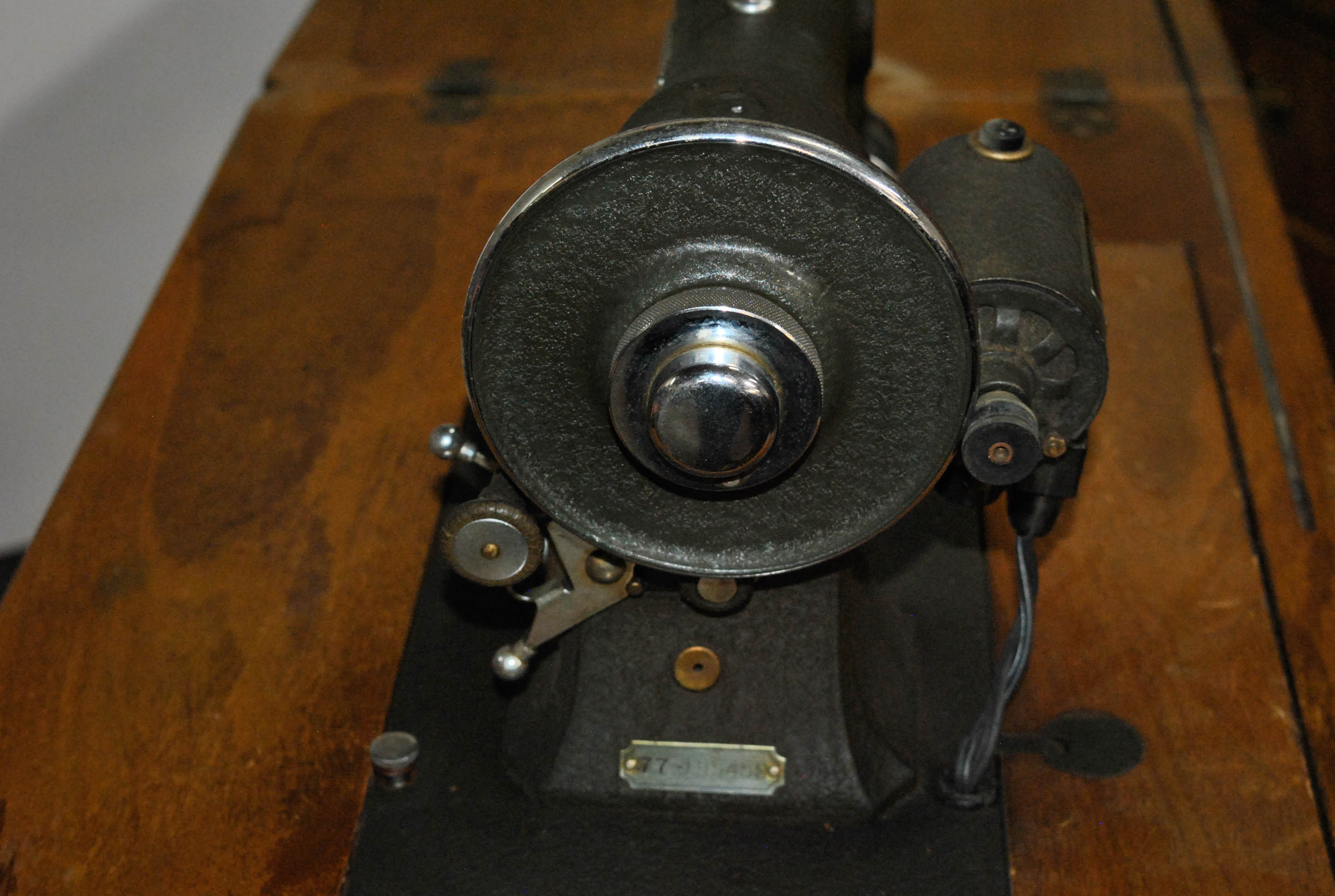 Vintage White Rotary Sewing Machine and Table