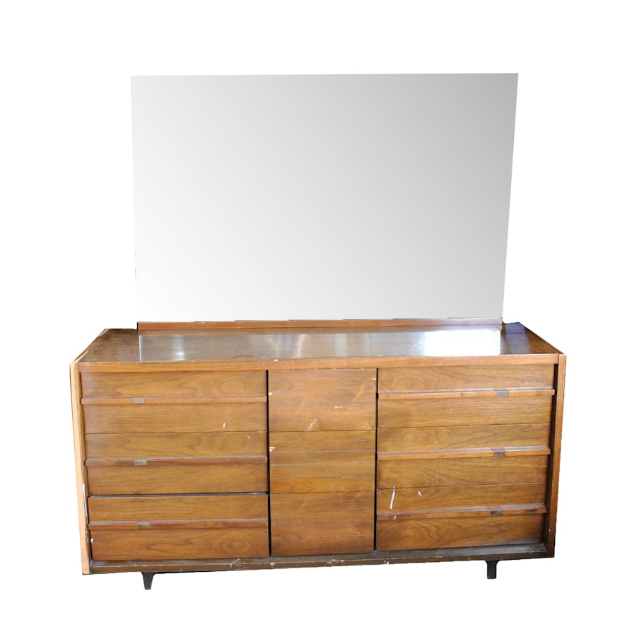 Mid Century Modern Chest of Drawers with Mirror by Cavalier