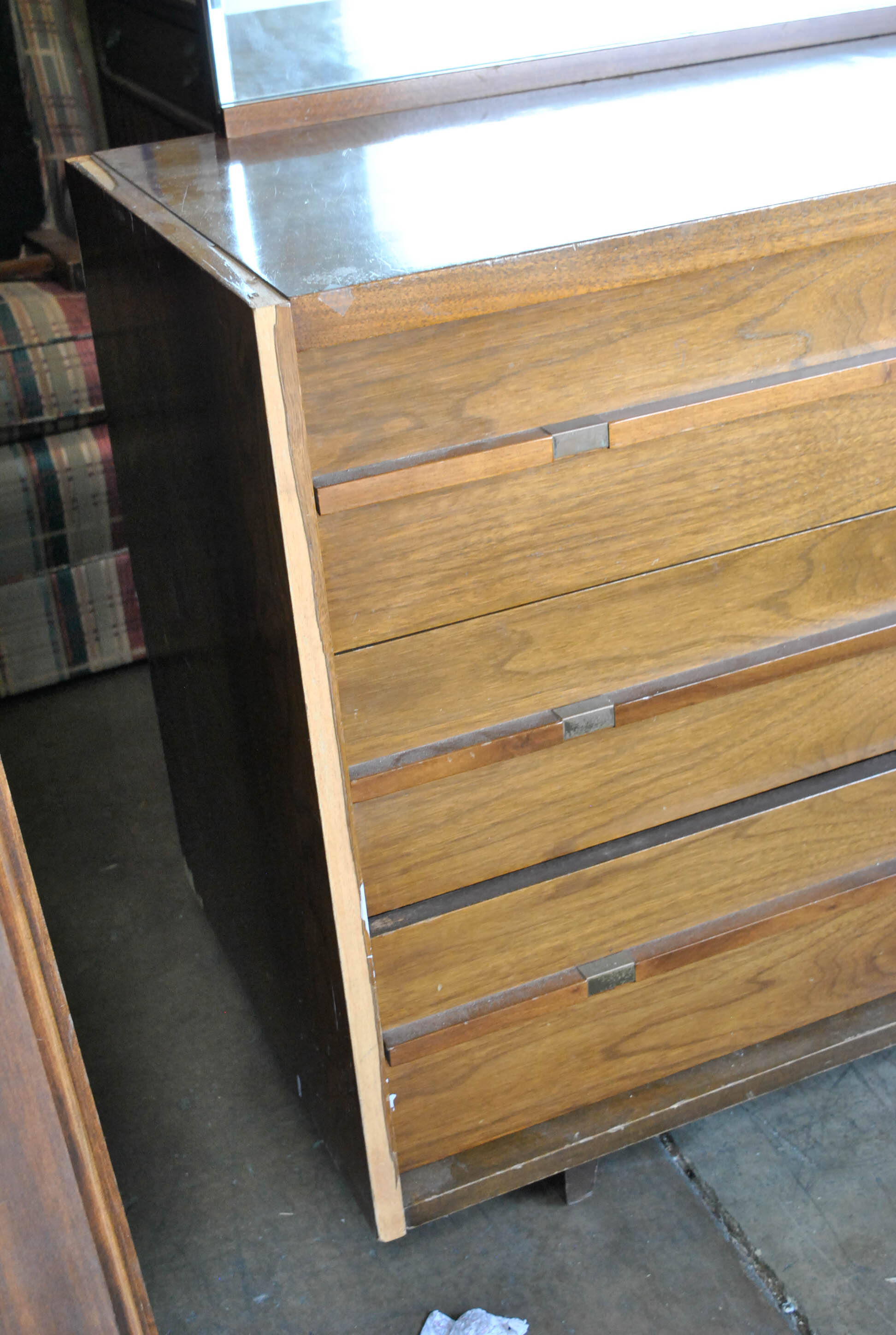 Mid Century Modern Chest of Drawers with Mirror by Cavalier