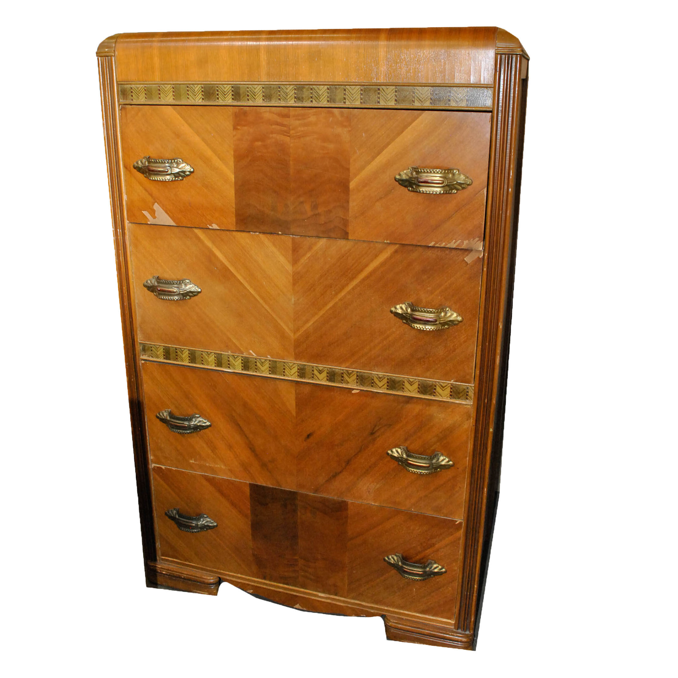Art Deco Waterfall Chest of Drawers