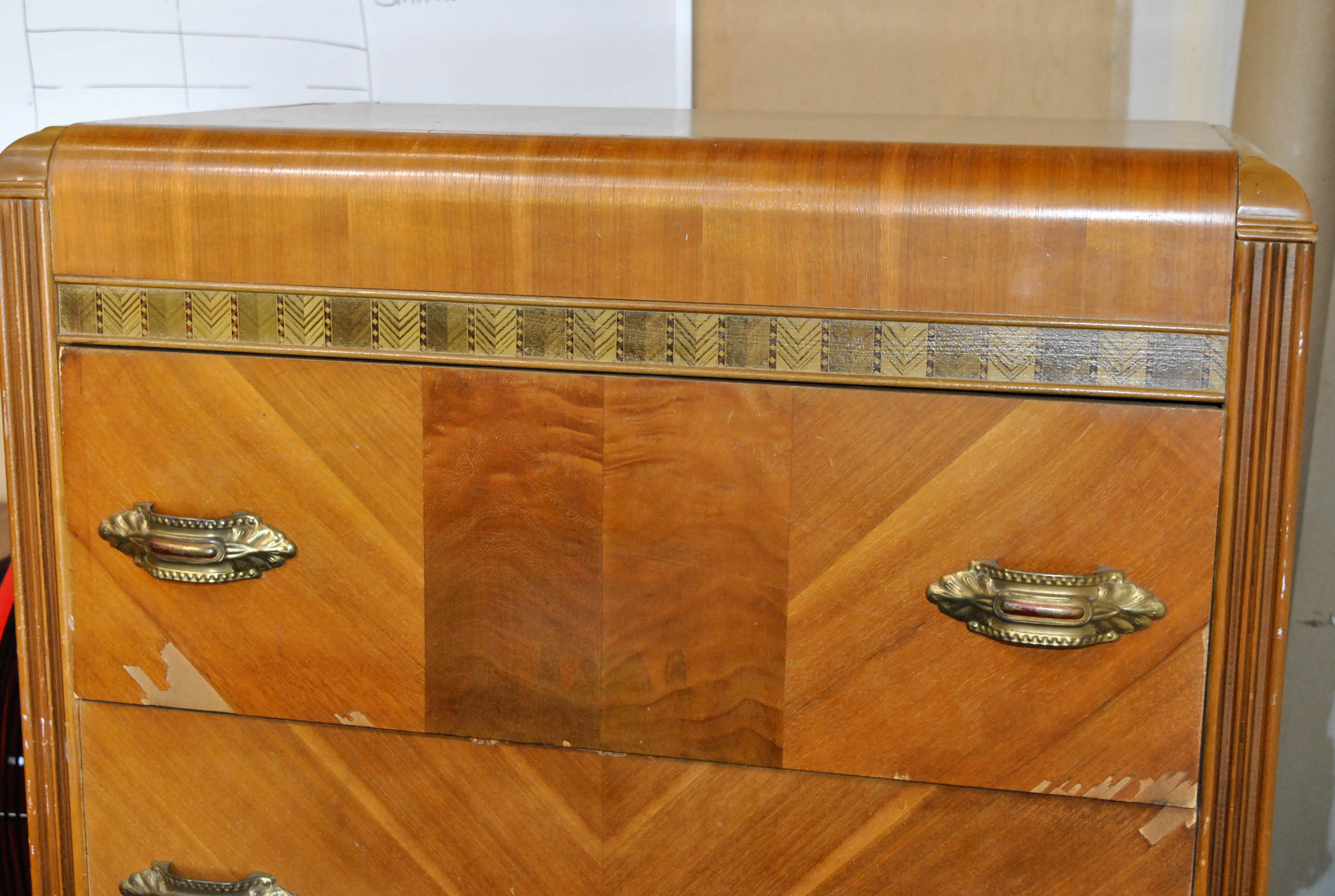 Art Deco Waterfall Chest of Drawers