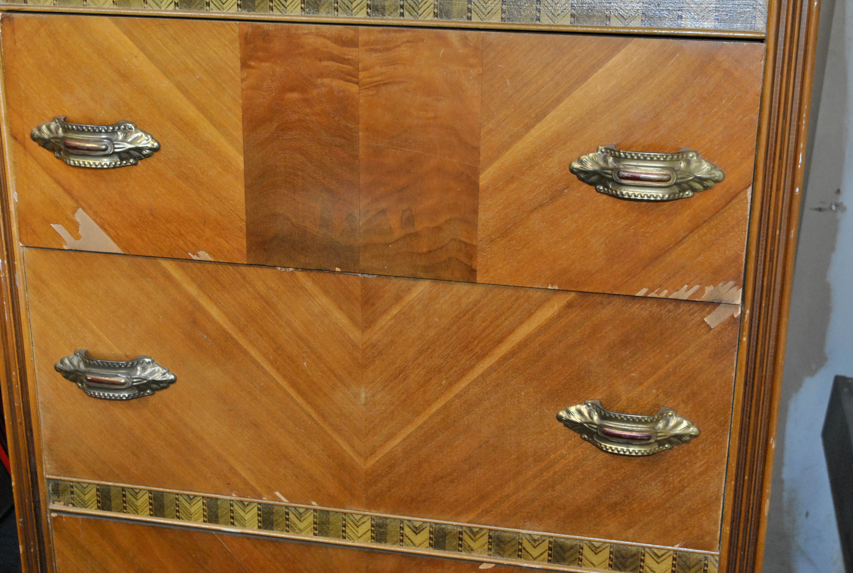 Art Deco Waterfall Chest of Drawers