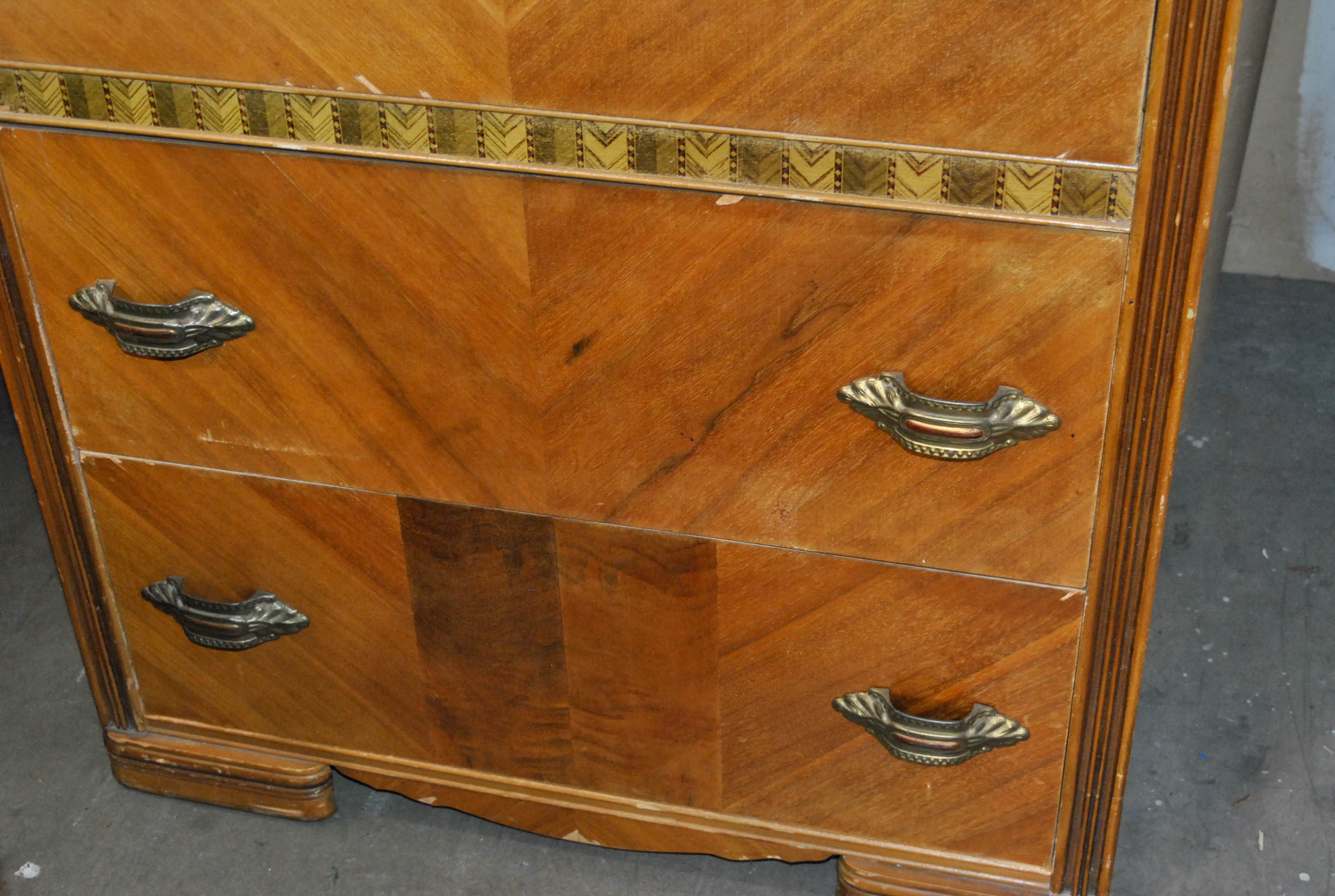 Art Deco Waterfall Chest of Drawers