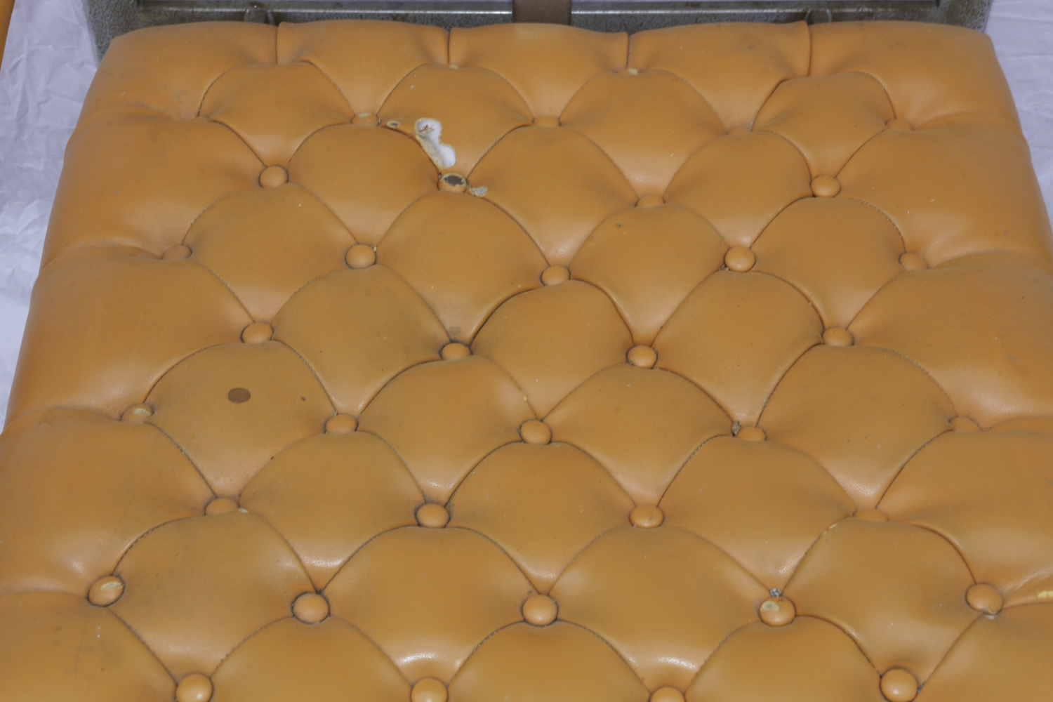 Mid Century Modern Orange Vinyl Armchairs by Milo Baughman Thayer Coggin