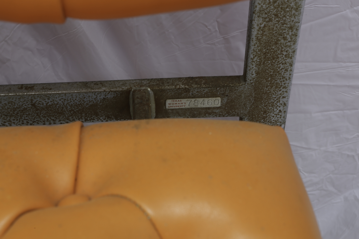 Mid Century Modern Orange Vinyl Armchairs by Milo Baughman Thayer Coggin