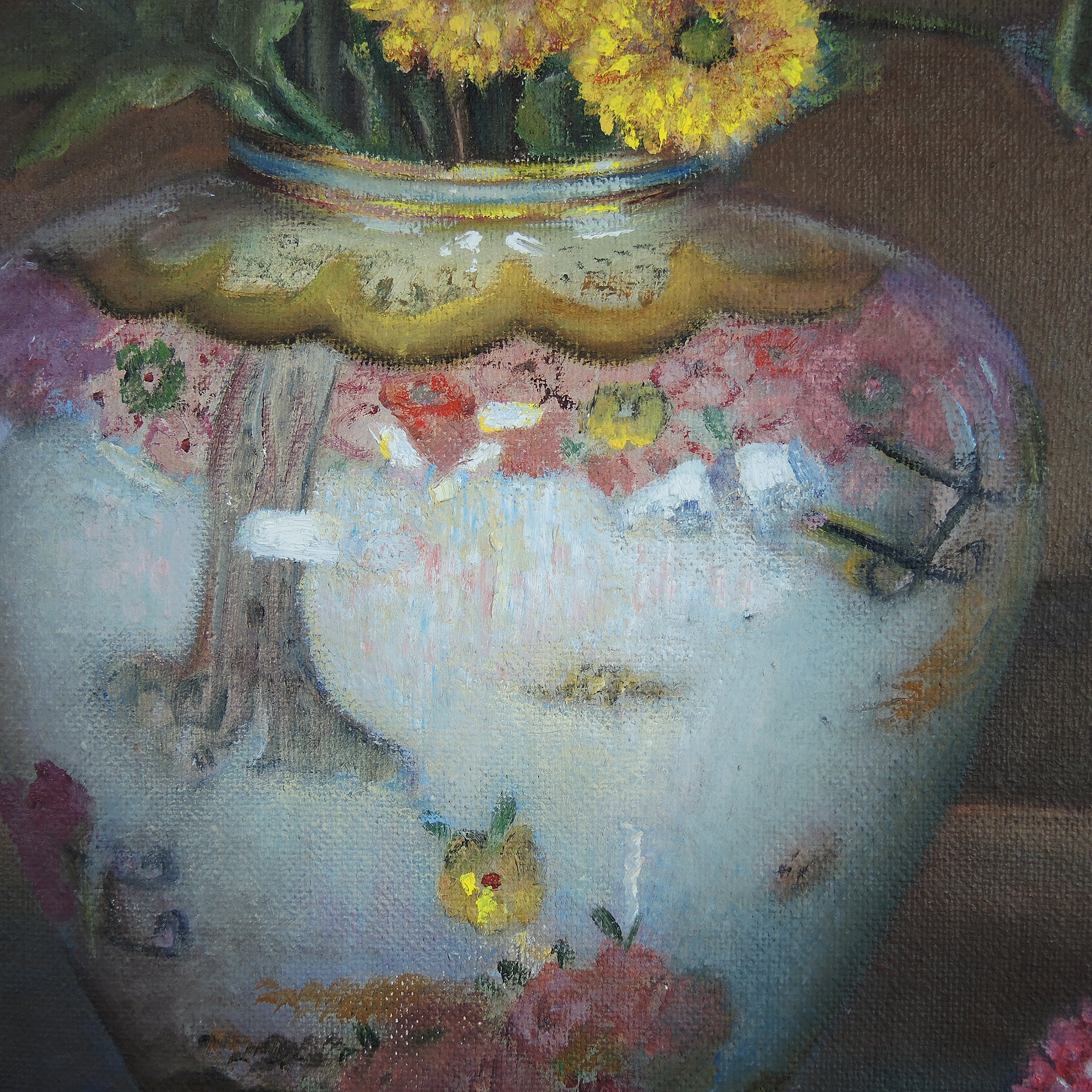 Barbara Payne Oil Painting On Board "Gifts from Japan"