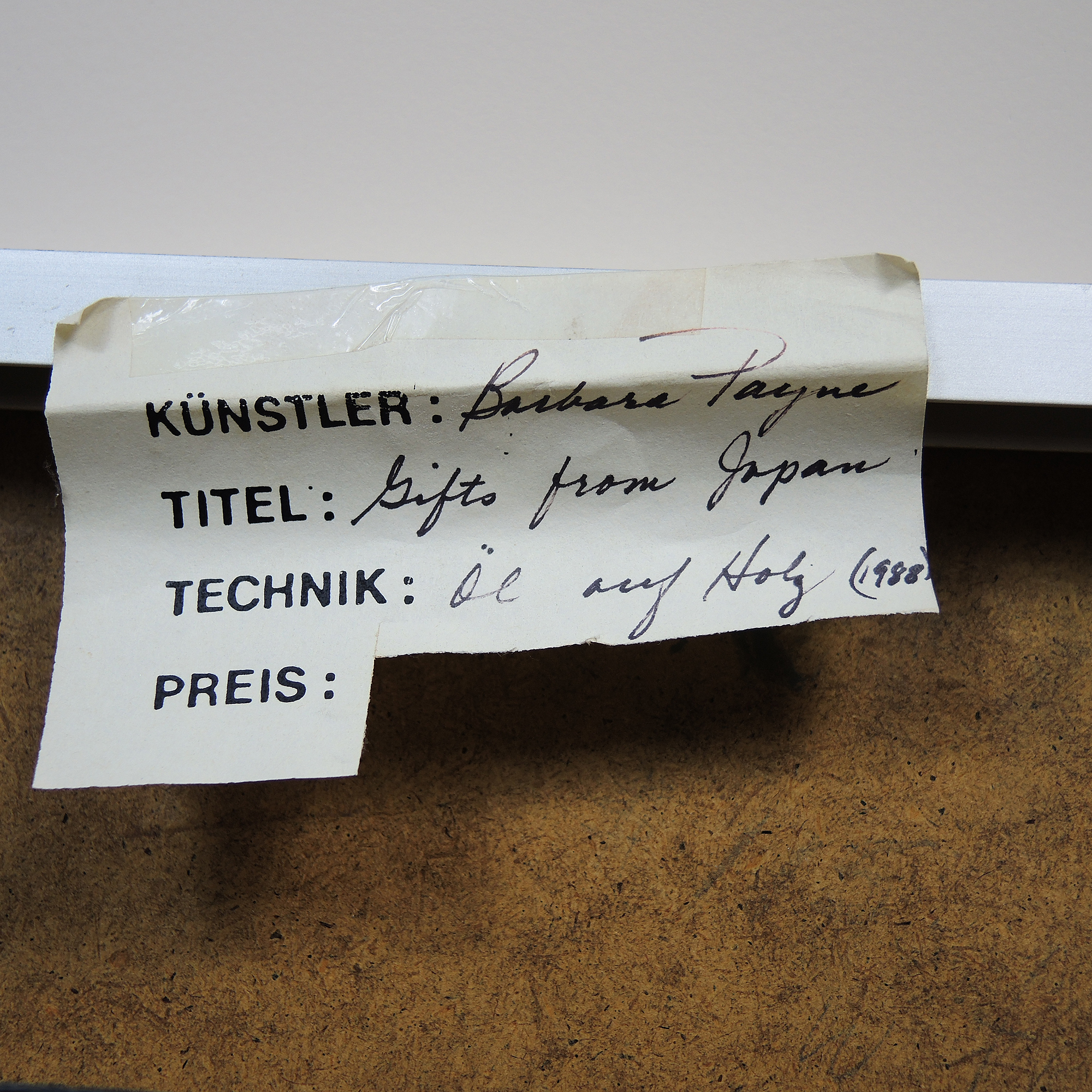 Barbara Payne Oil Painting On Board "Gifts from Japan"