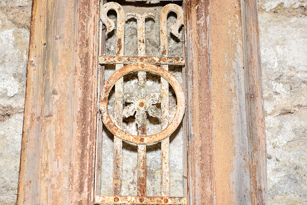 Antique French Doors With Wrought Iron