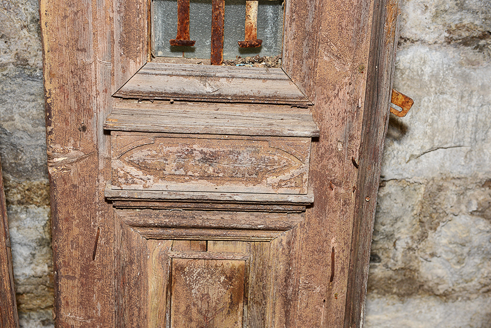 Antique French Doors With Wrought Iron