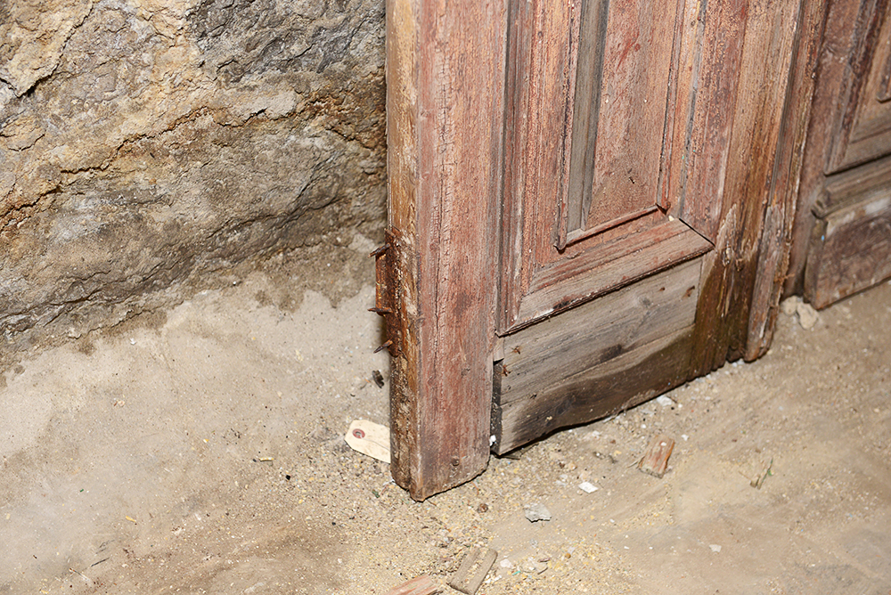 Antique French Doors With Wrought Iron