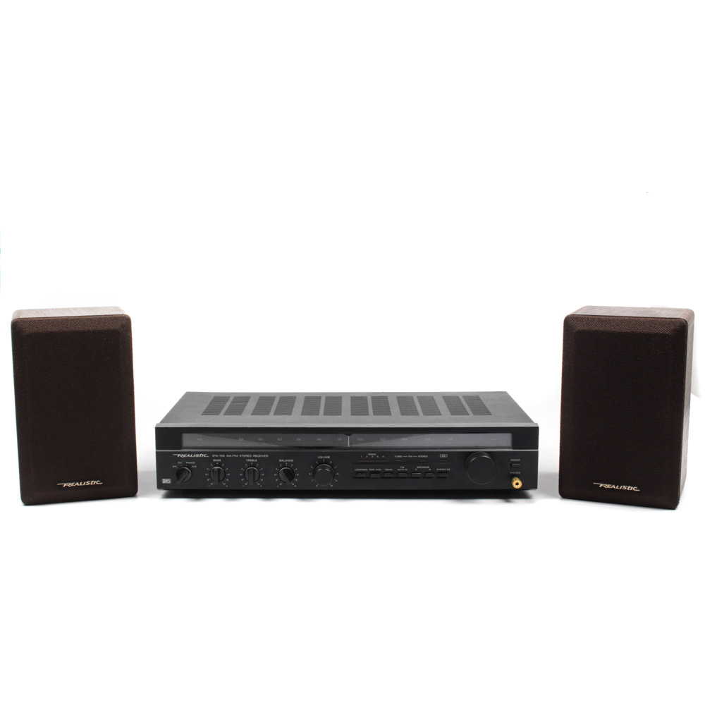 Realistic STA-700 Stereo Receiver and Minimus 7W Speakers