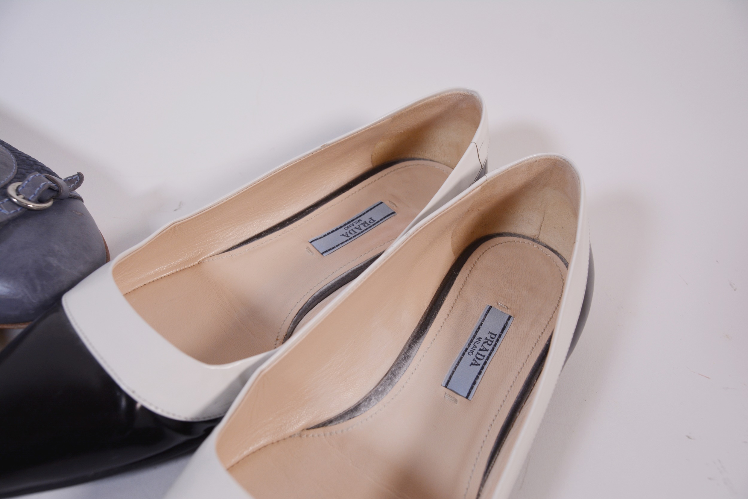 Prada and Attilio Giustil Leomaruni Leather Flats
