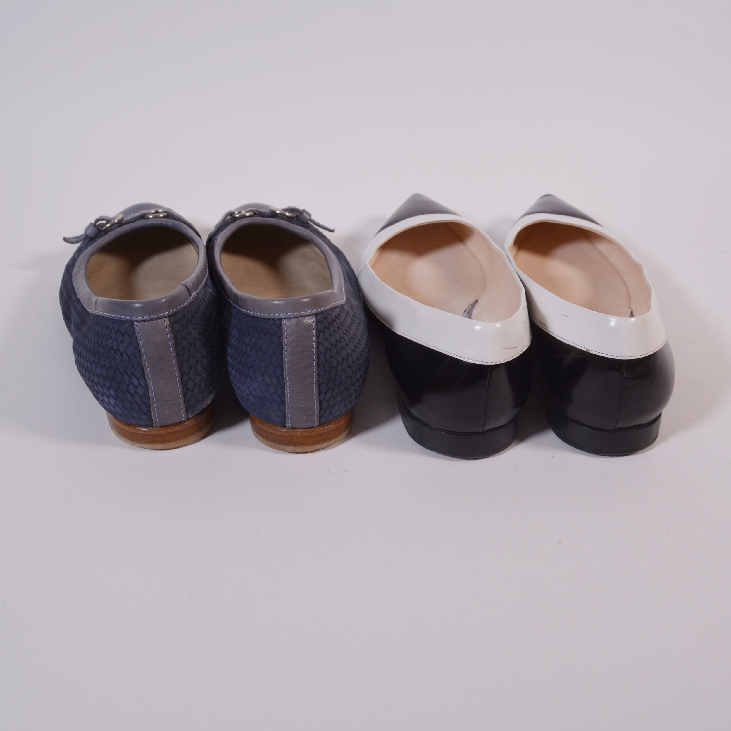 Prada and Attilio Giustil Leomaruni Leather Flats