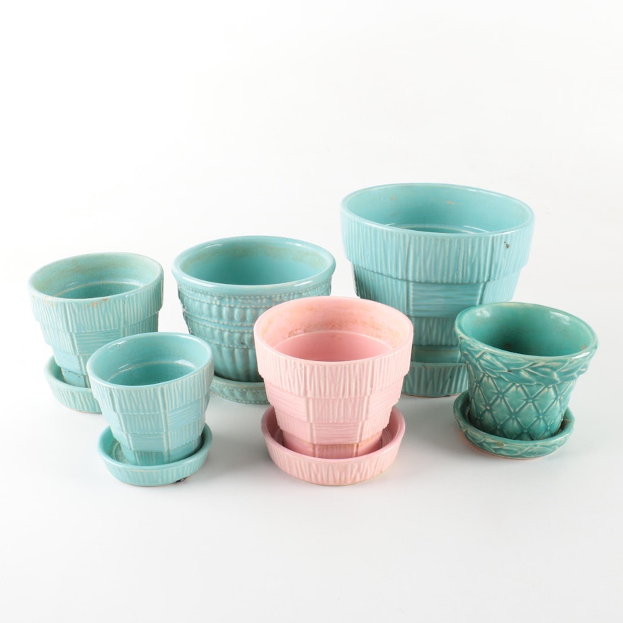 McCoy Glazed Ceramic Plant Pots