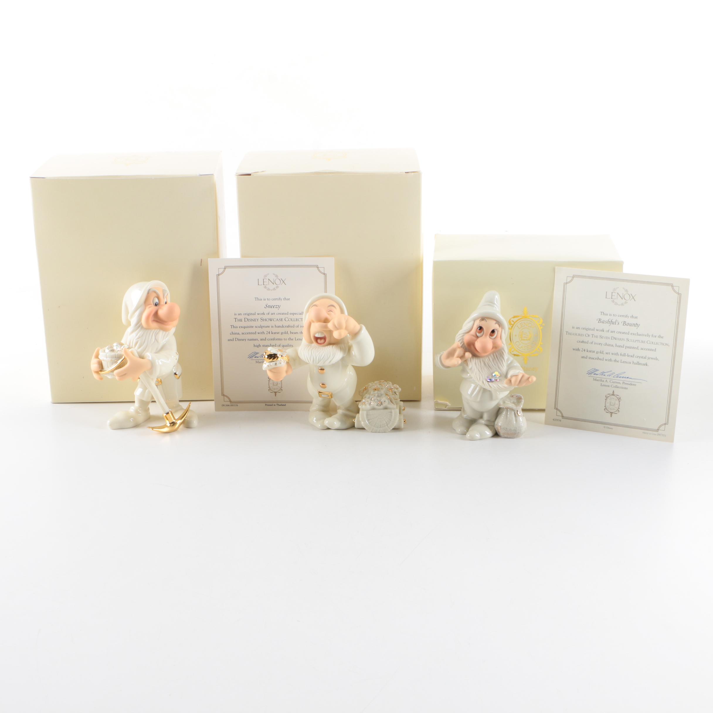 Lenox Porcelain "The Disney Showcase" Dwarves Figurines