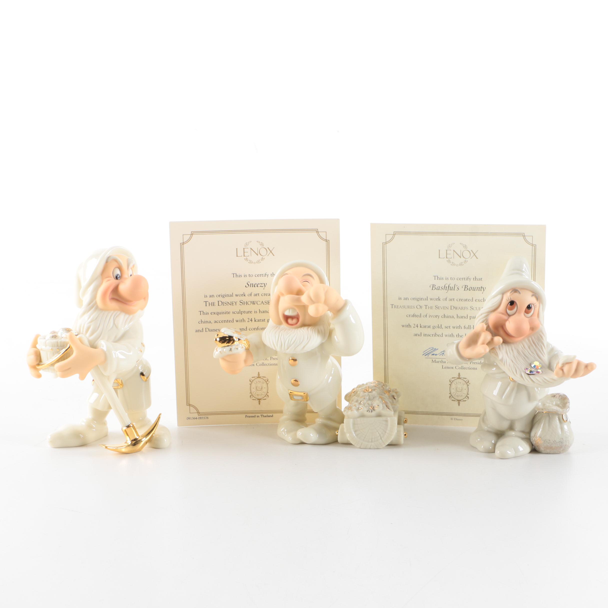 Lenox Porcelain "The Disney Showcase" Dwarves Figurines