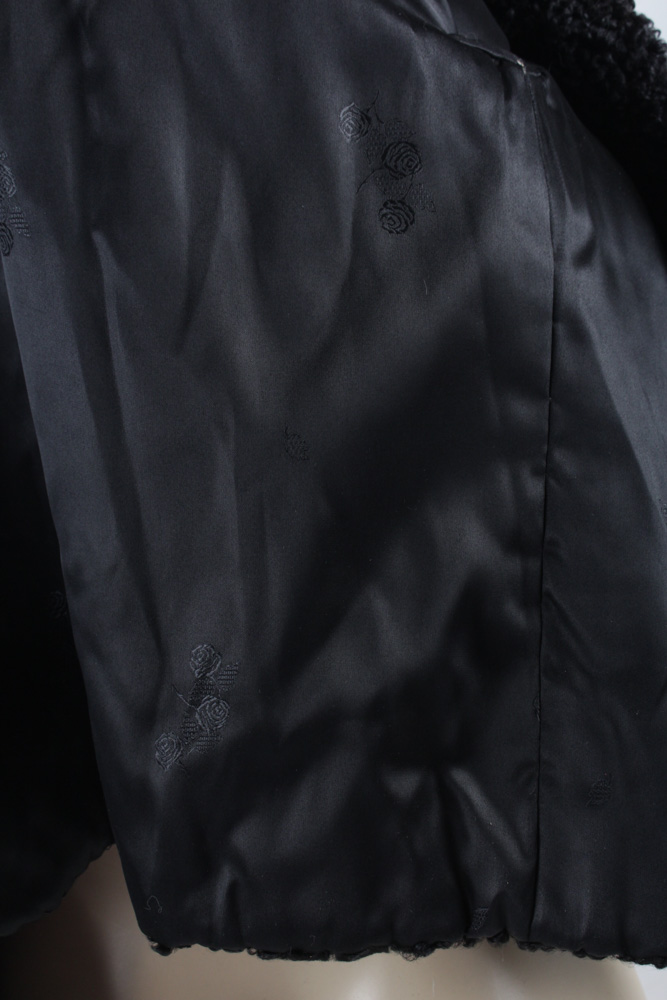 Vintage Oneil's Persian Lamb Fur Coat with Mink Collar