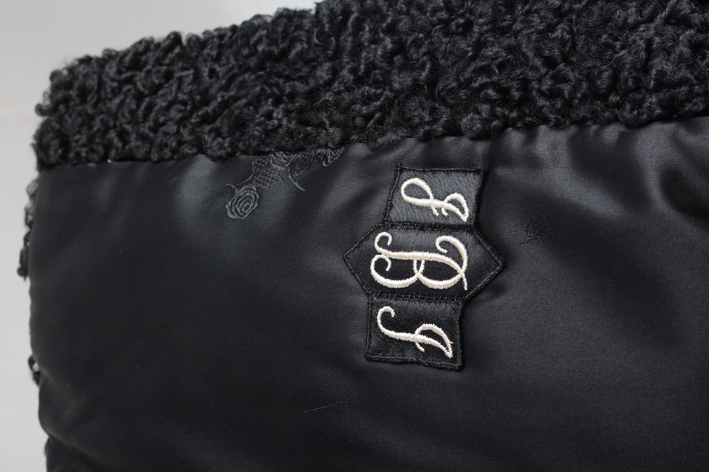 Vintage Oneil's Persian Lamb Fur Coat with Mink Collar