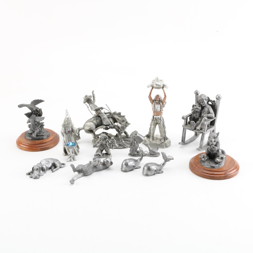 Pewter Figurines Including Peter Sedlow