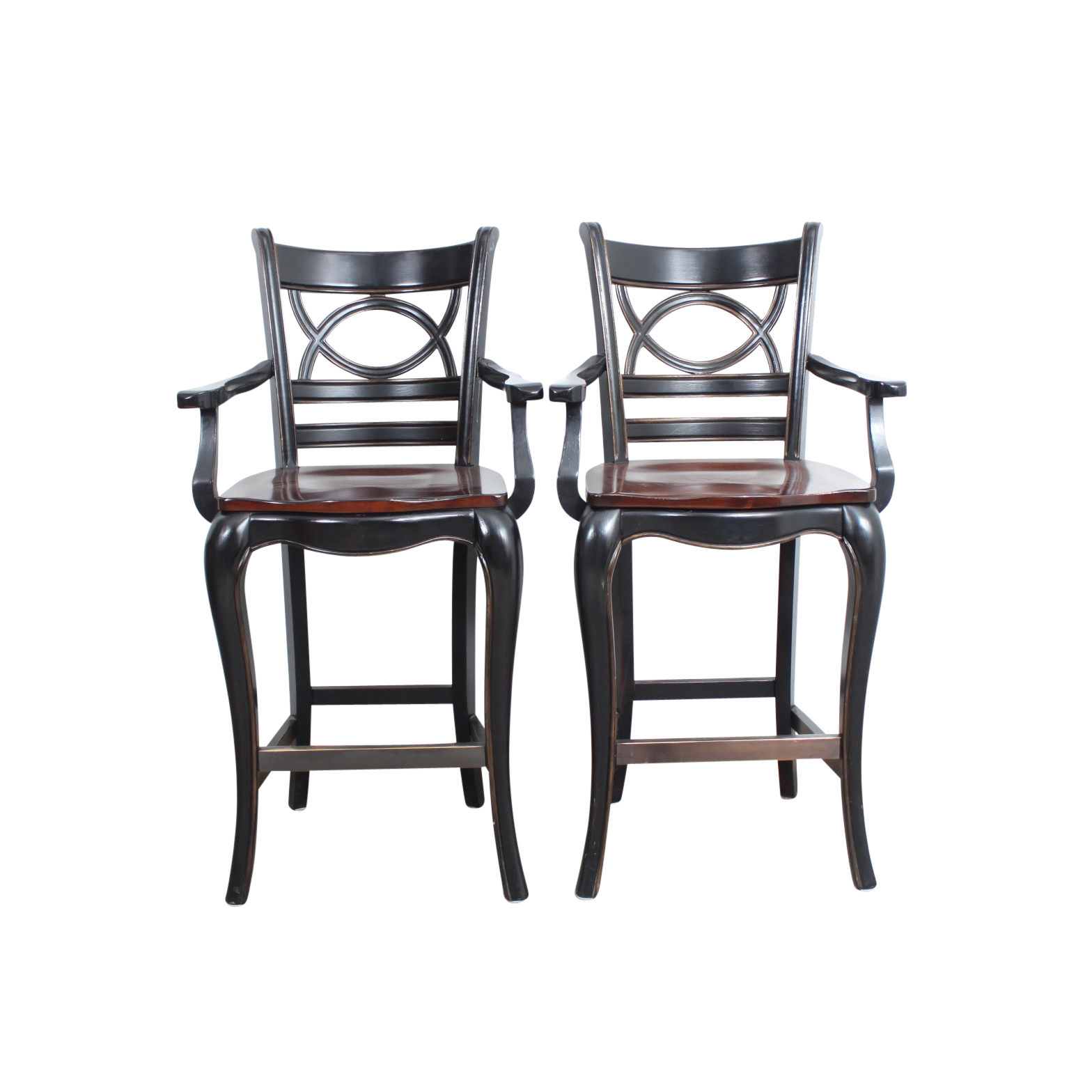 Pair of Wooden Barstools