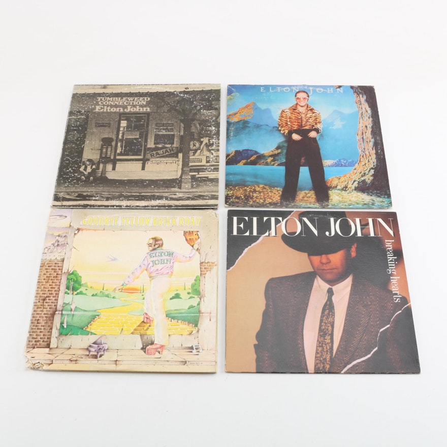 Elton John LPs Including "Goodbye Yellow Brick Road"