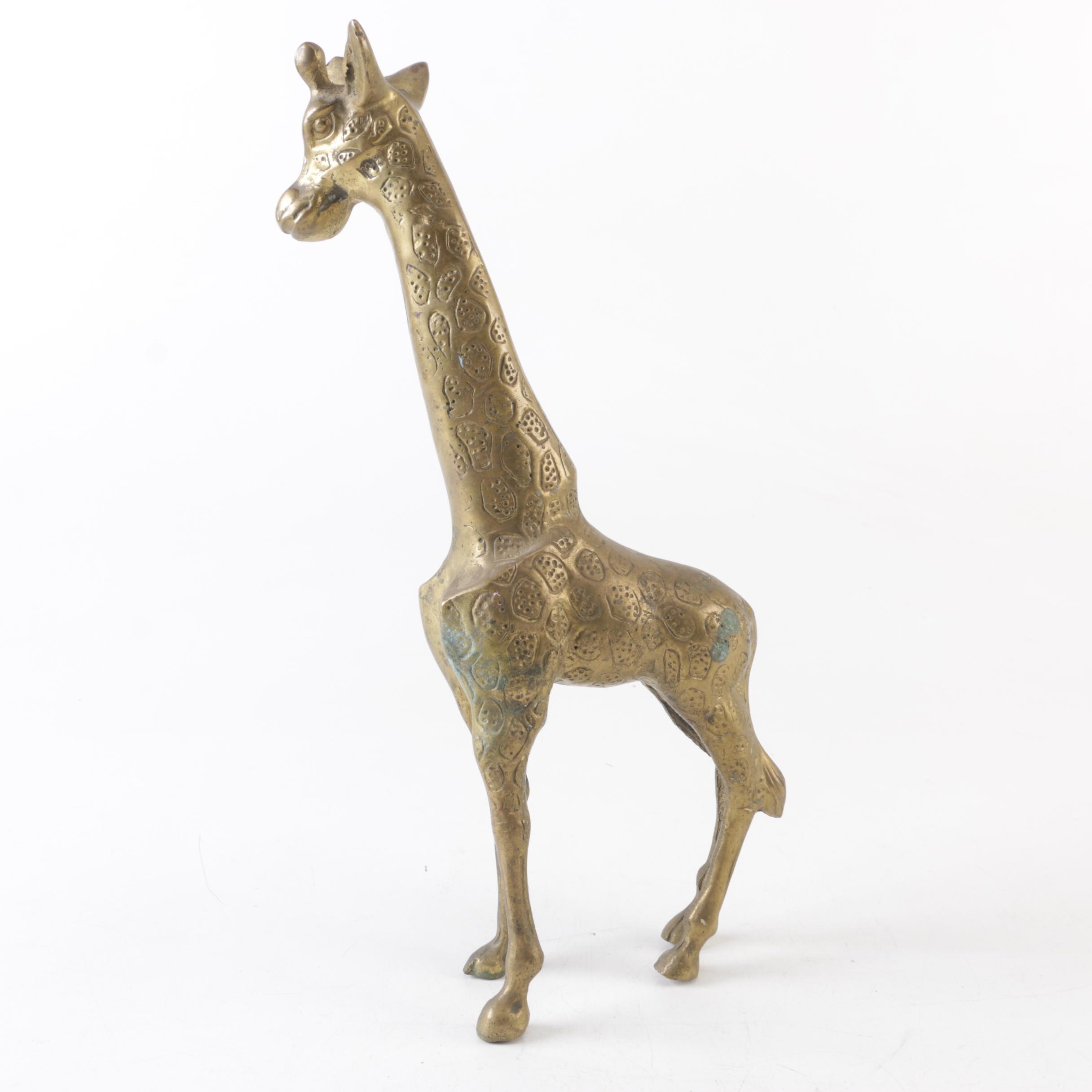 Brass Giraffe Figurine