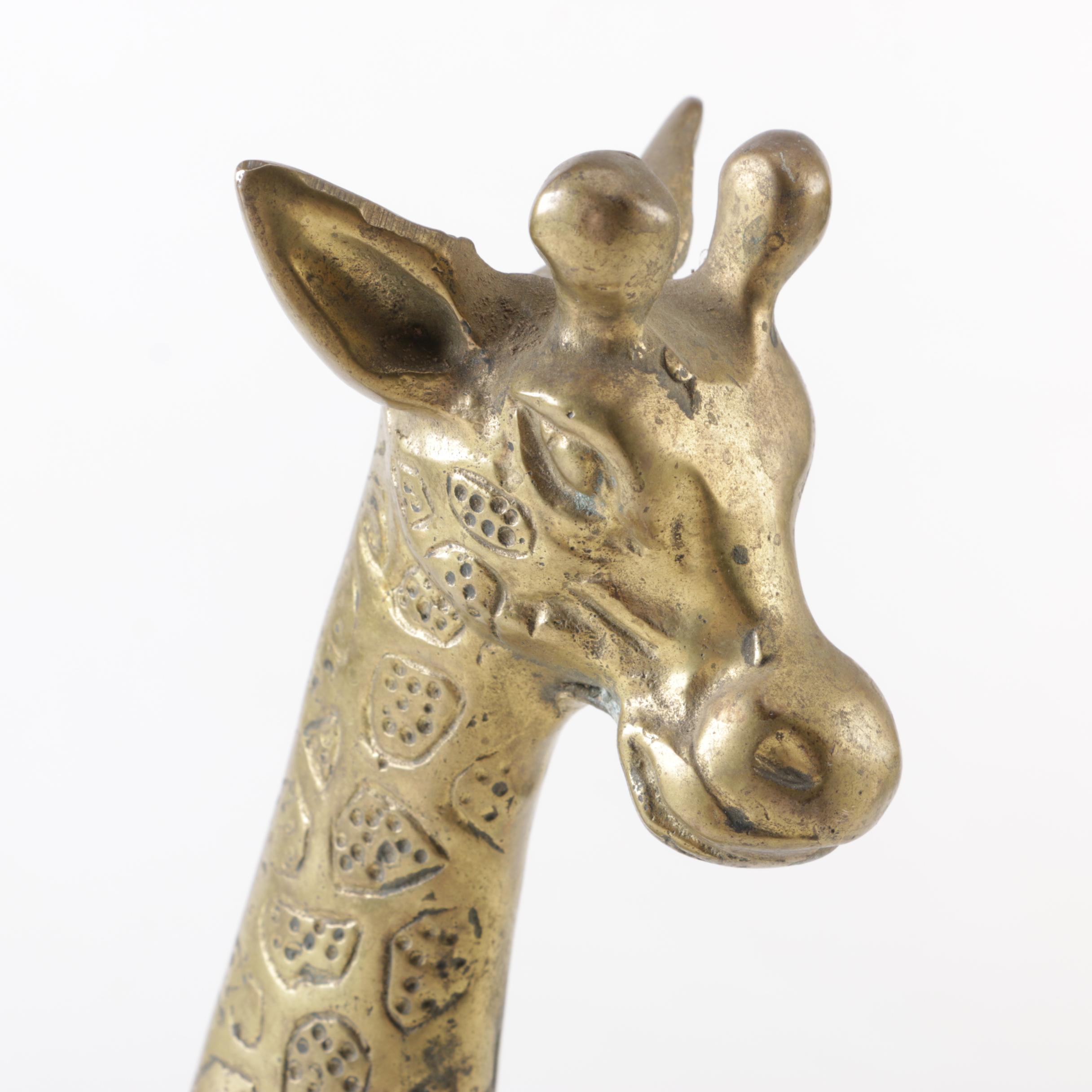Brass Giraffe Figurine
