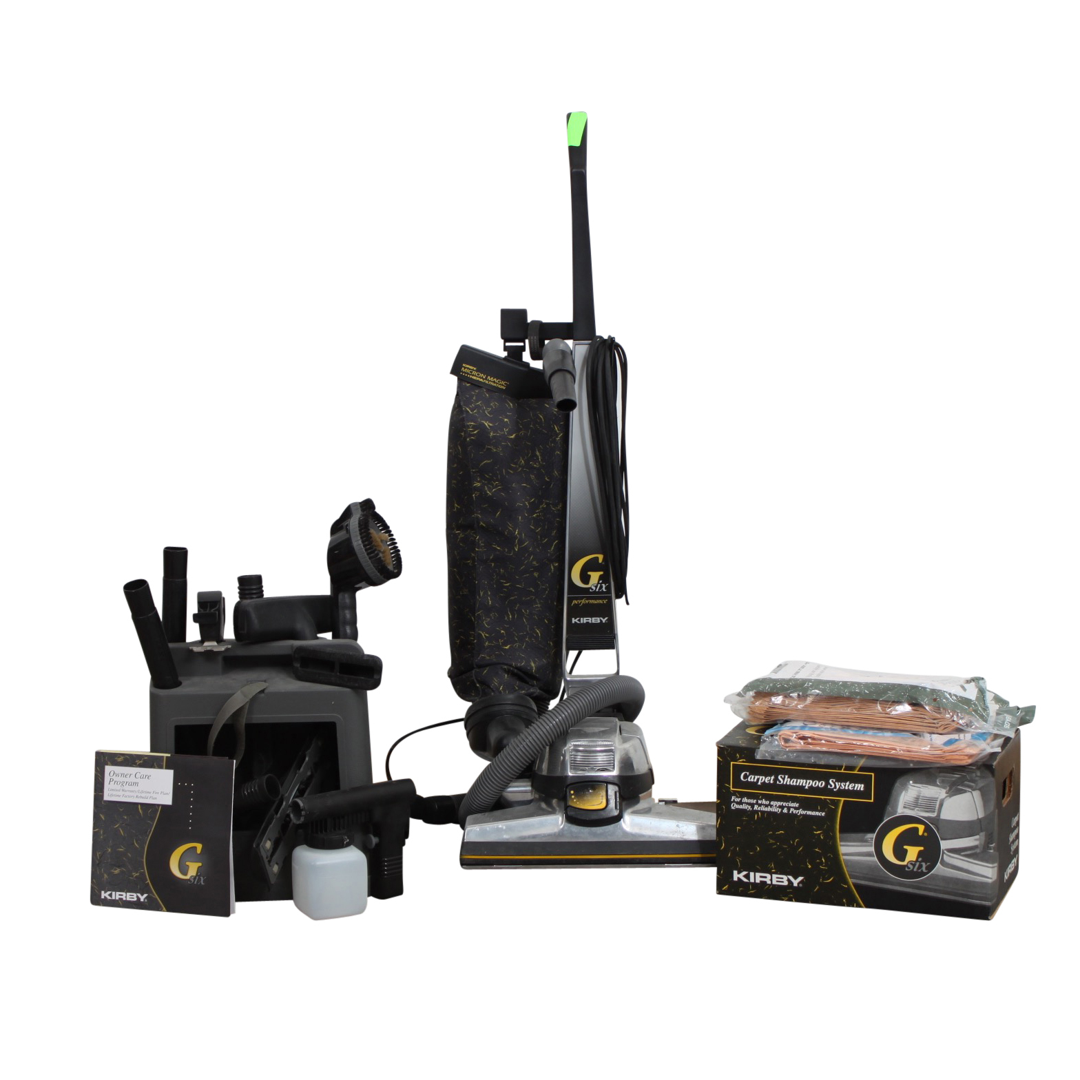 Kirby G Six Vacuum Cleaner with Carpet Shampoo System and Accessories