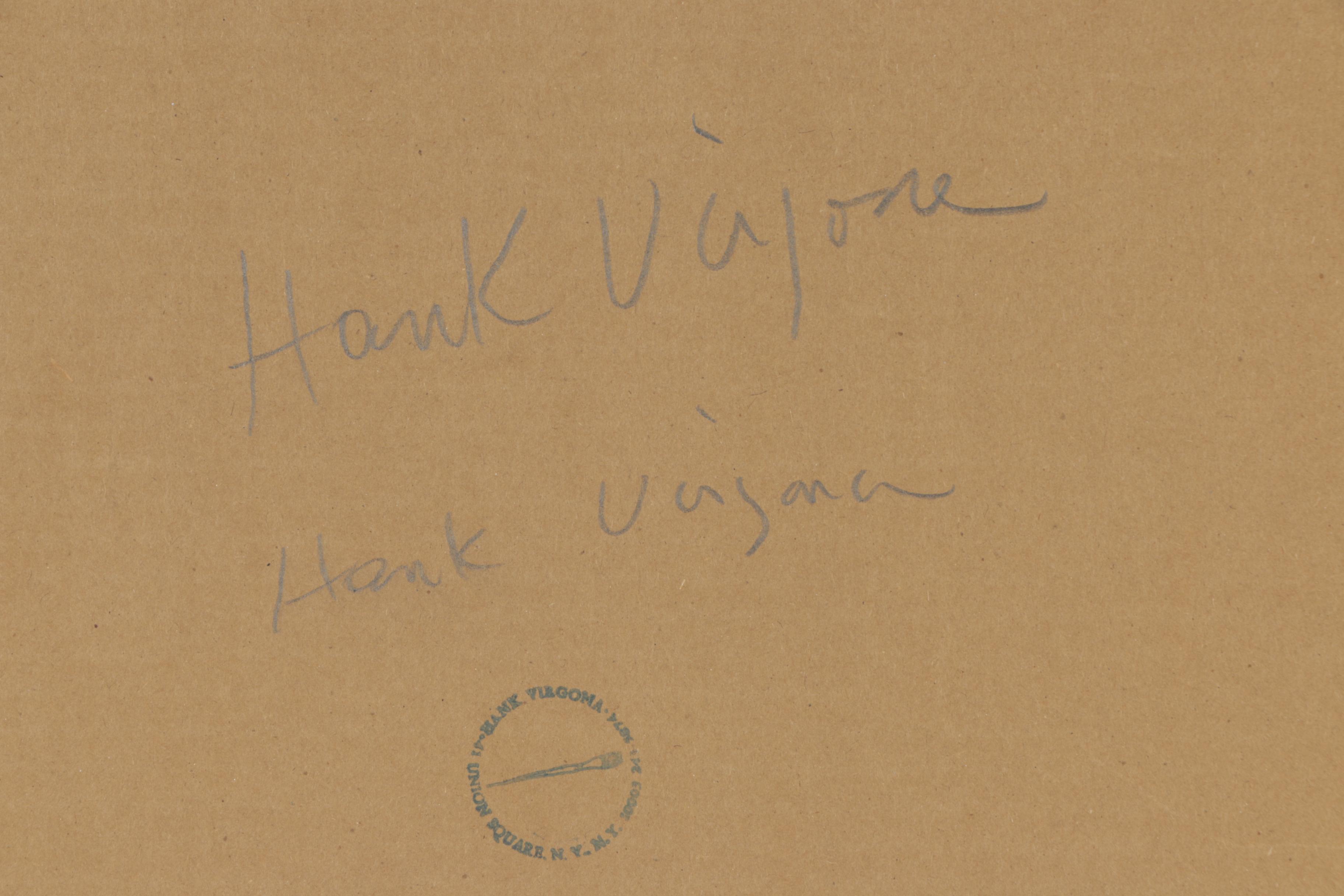 Hank Virgona Ink Wash and Charcoal Drawing