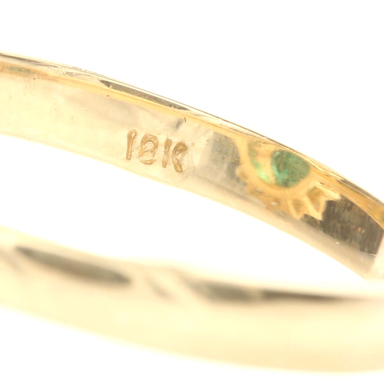 14K Yellow Gold 3.18 CT Emerald and Diamond Ring