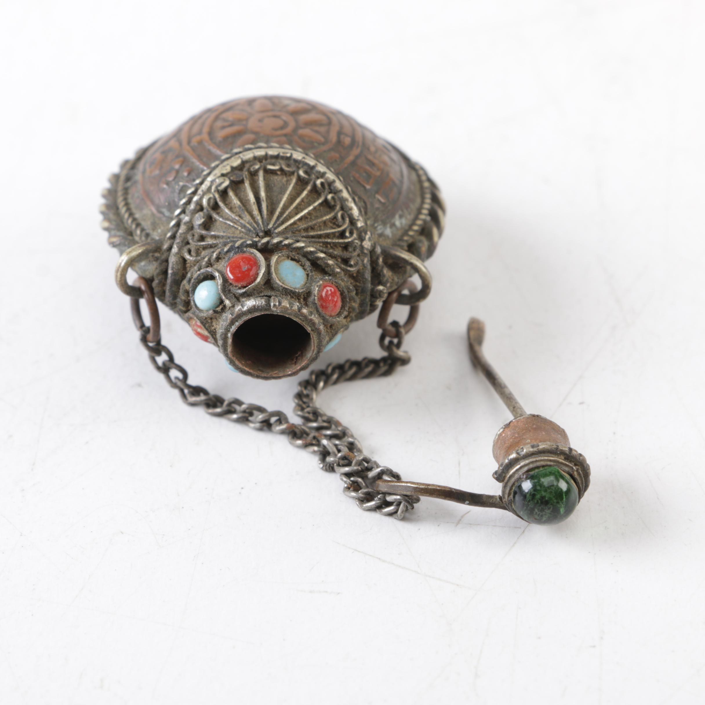 Vintage Metal Snuff Bottle