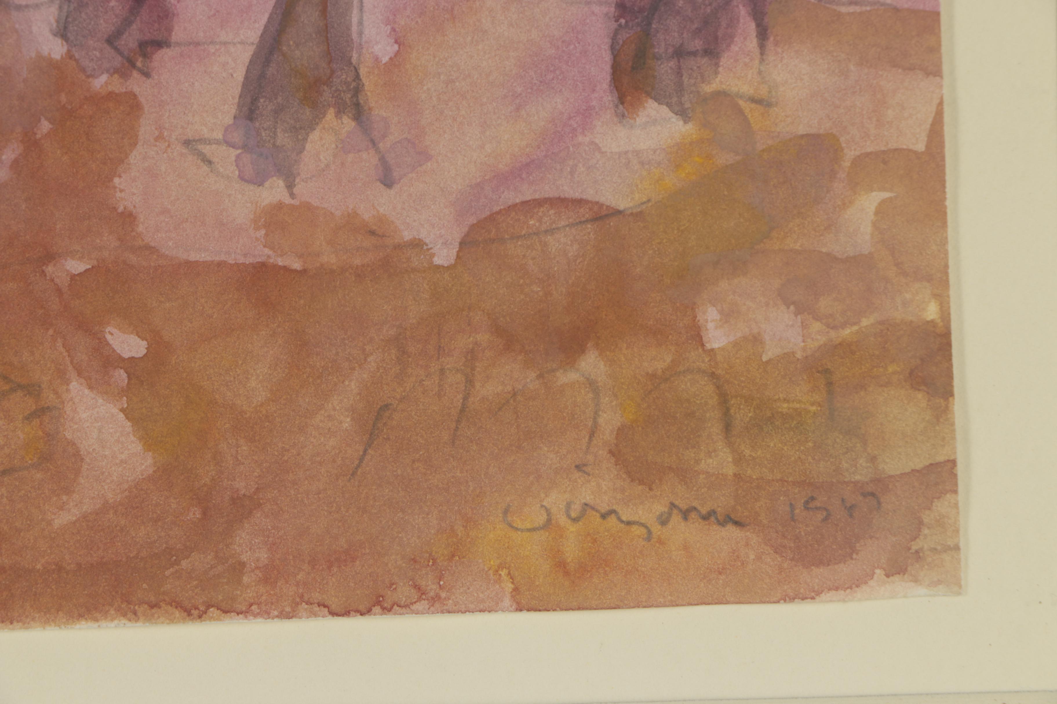 Hank Virgona 1987 Watercolor Painting "John's Avocado Ranch"