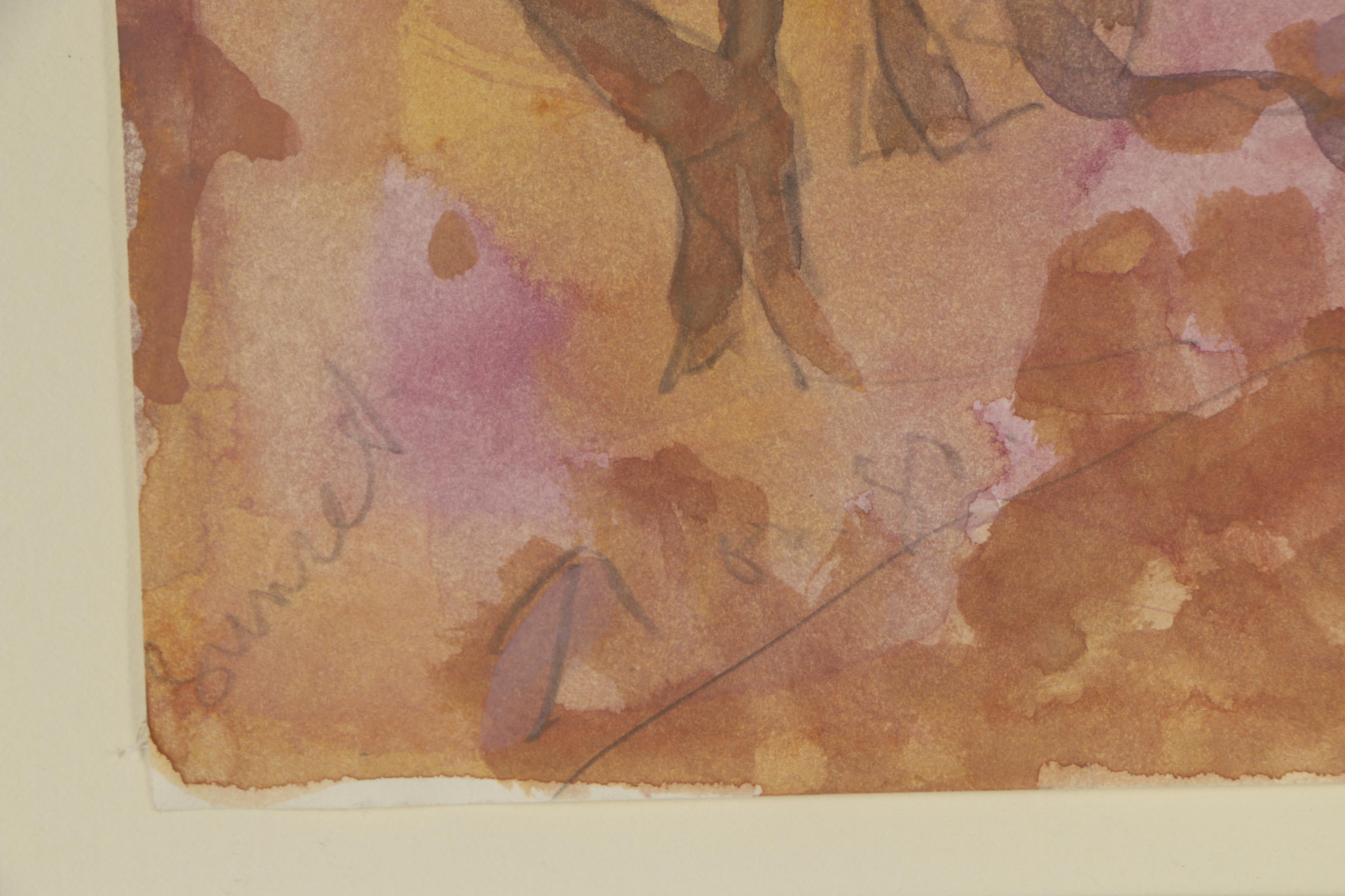 Hank Virgona 1987 Watercolor Painting "John's Avocado Ranch"