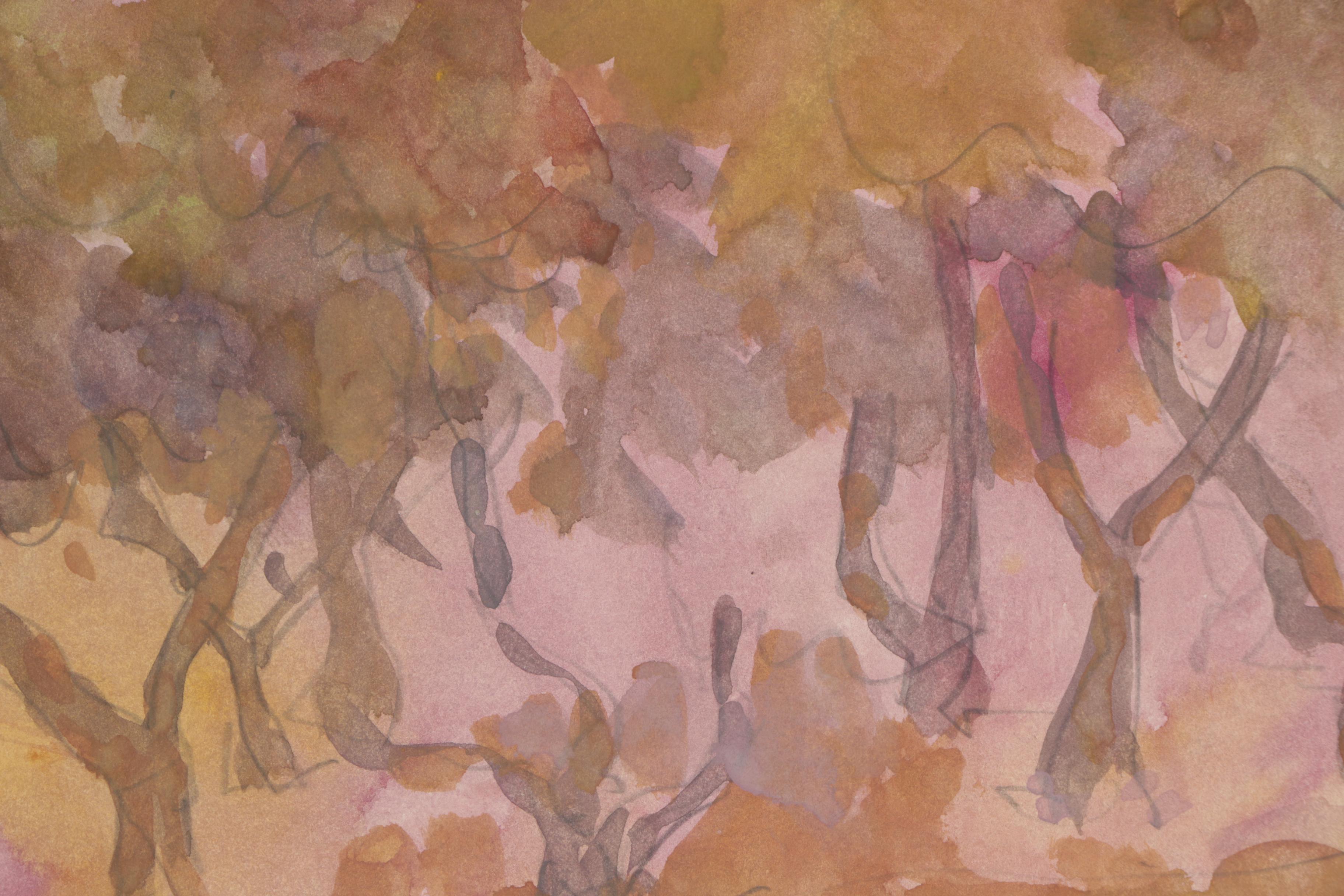 Hank Virgona 1987 Watercolor Painting "John's Avocado Ranch"